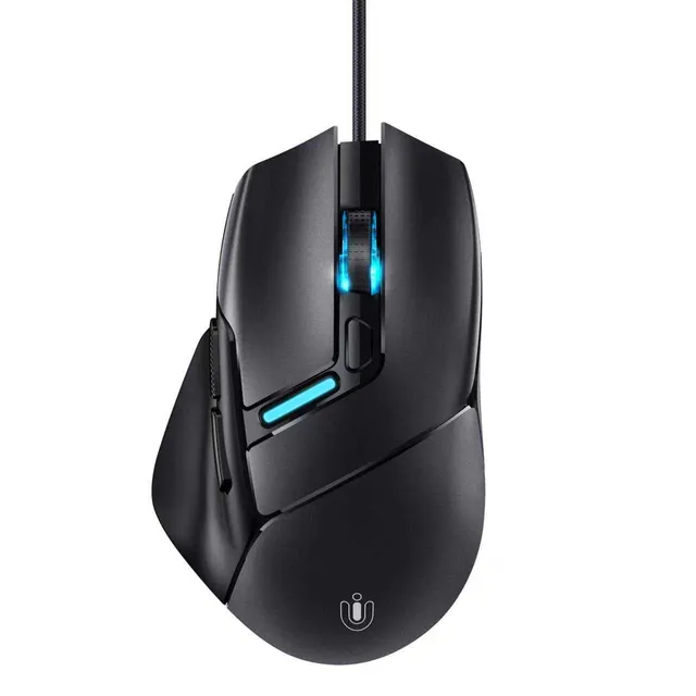 Uineer U7W Mouse Cablato USB Nero 7200DPI 6 Tasti