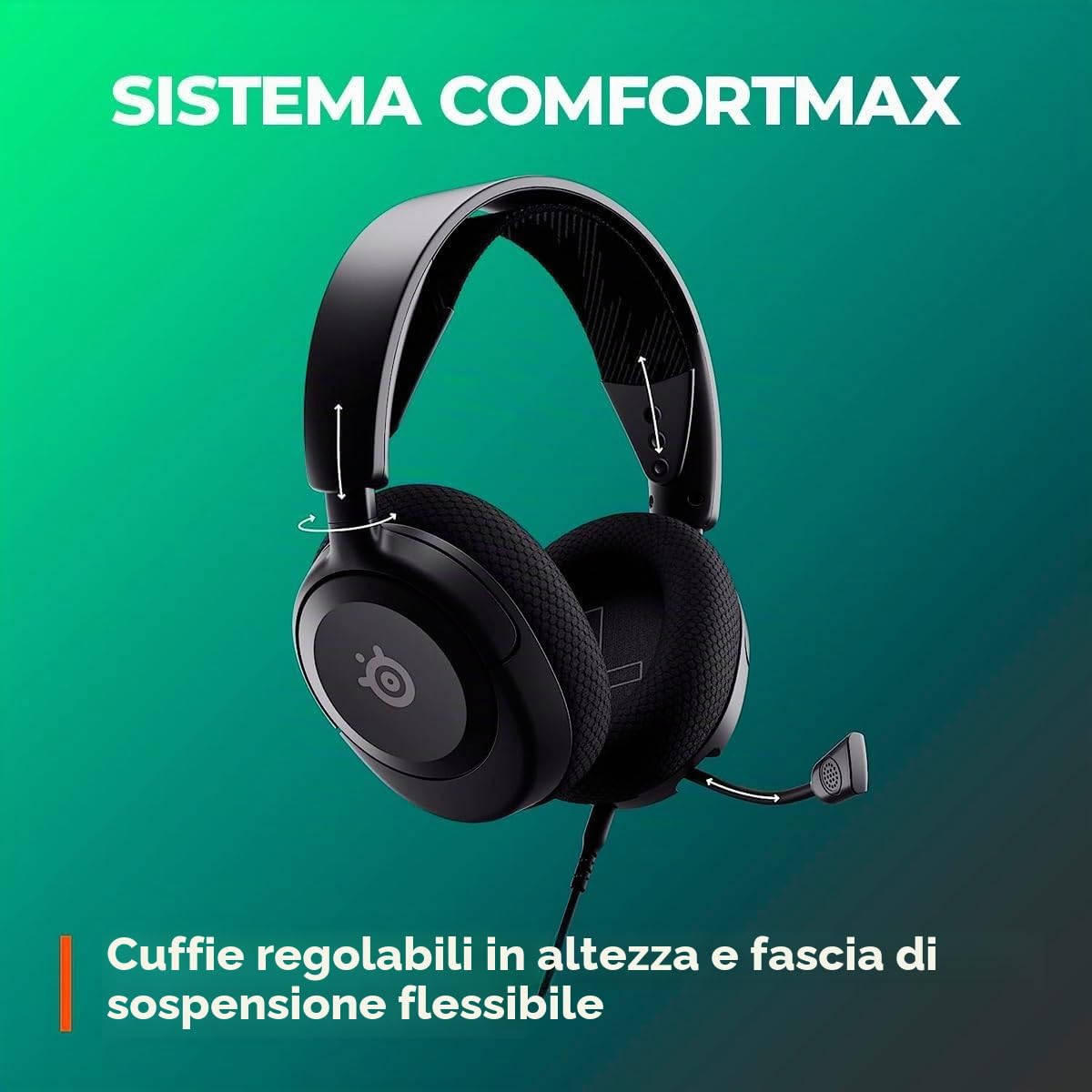 SteelSeries Arctis Nova 1 Cuffie Gaming Nere PC PS5 Xbox