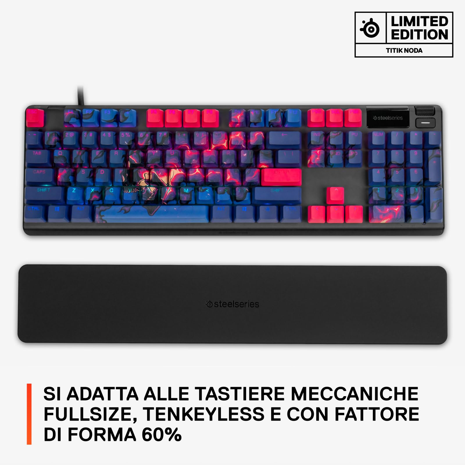 SteelSeries copritasti gaming PBT pudding Titik Noda 104 tasti