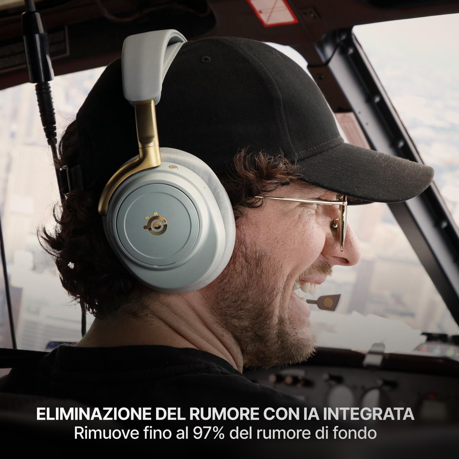 SteelSeries Arctis Nova Elite cuffie wireless salvia oro Hi-Res
