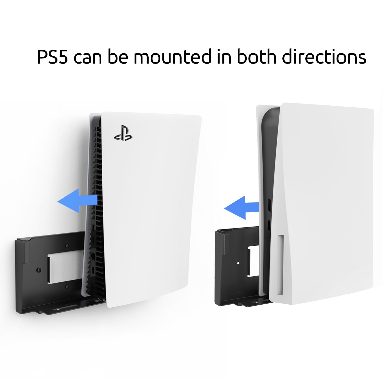 Monzlteck PS5/PS4 Mount supporto parete PS5 Slim nero