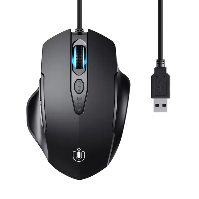 Uineer Wired Mouse USB 7200 DPI 6 Tasti Ergonomico