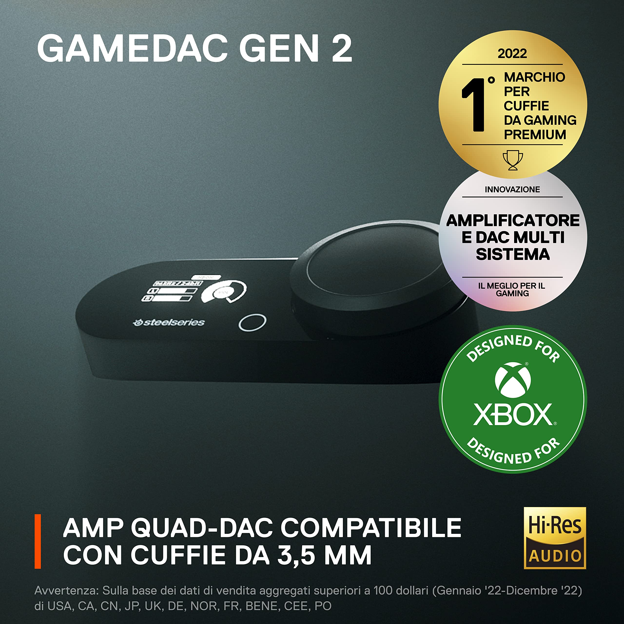SteelSeries GameDAC Gen 2 amplificatore audio Xbox Hi-Res