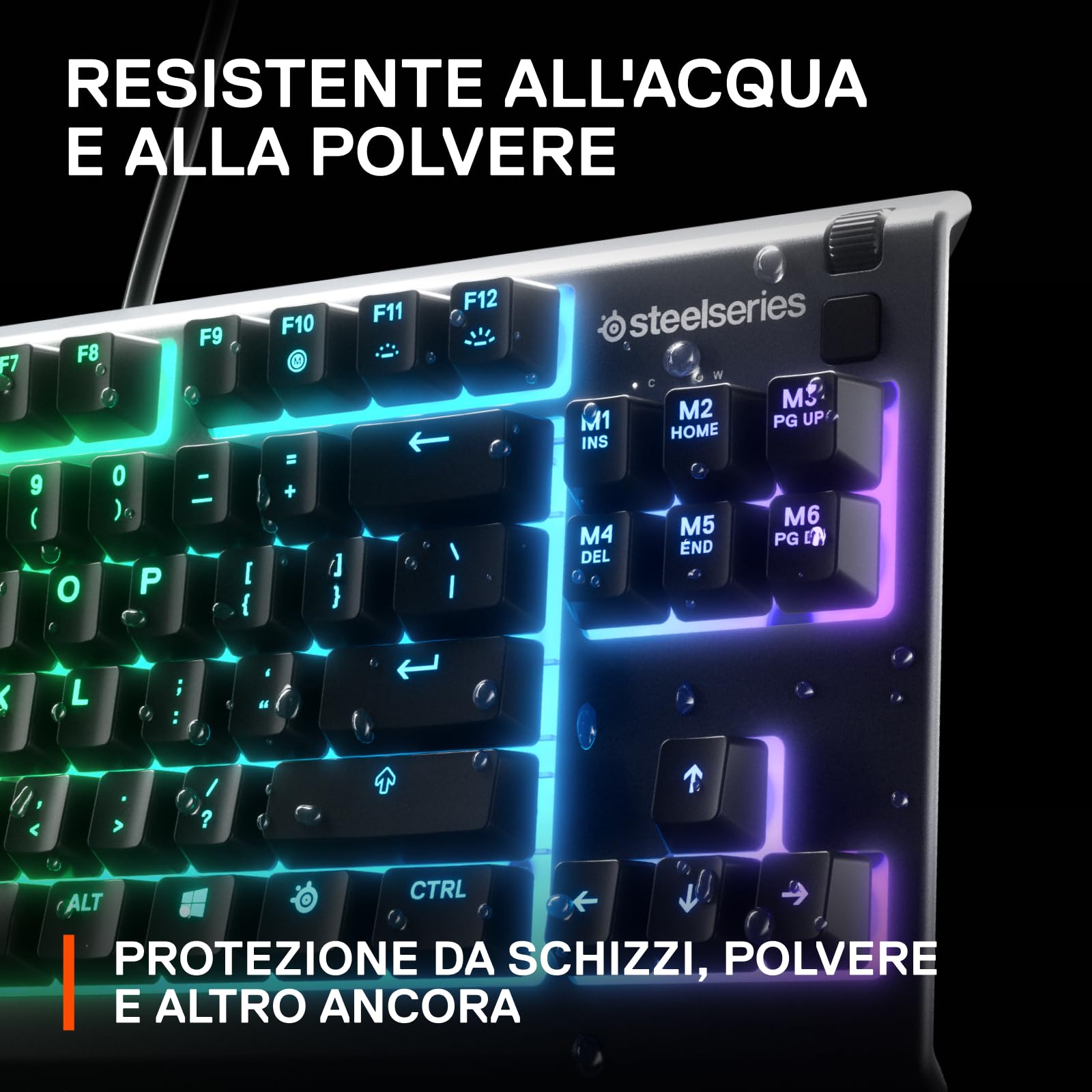 SteelSeries Apex 3 TKL Tastiera Gaming RGB Nera 8 Zone