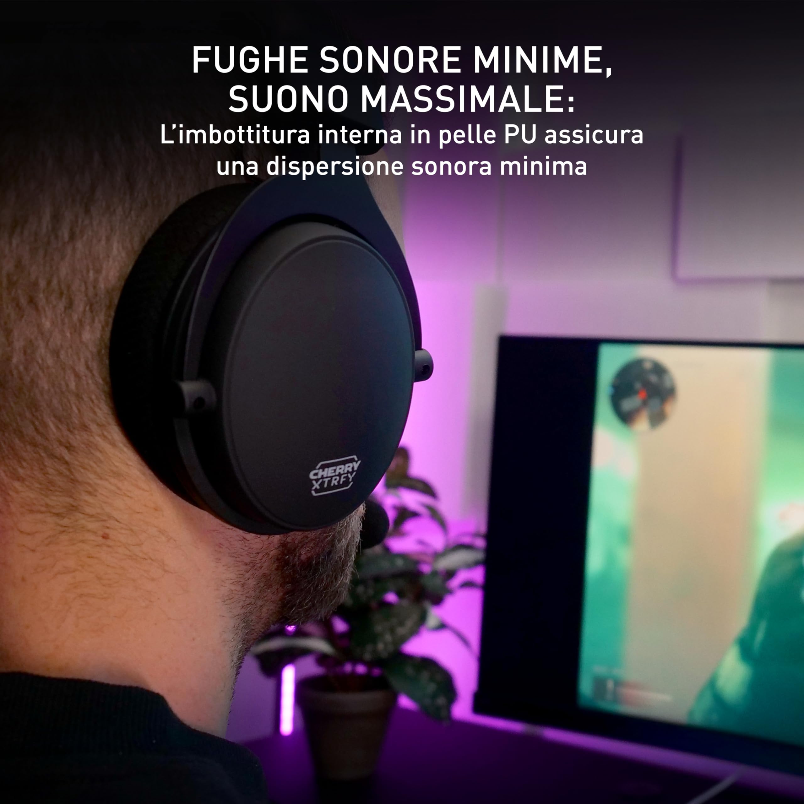 Xtrfy H2 Cuffie Gaming Nero con Microfono Removibile