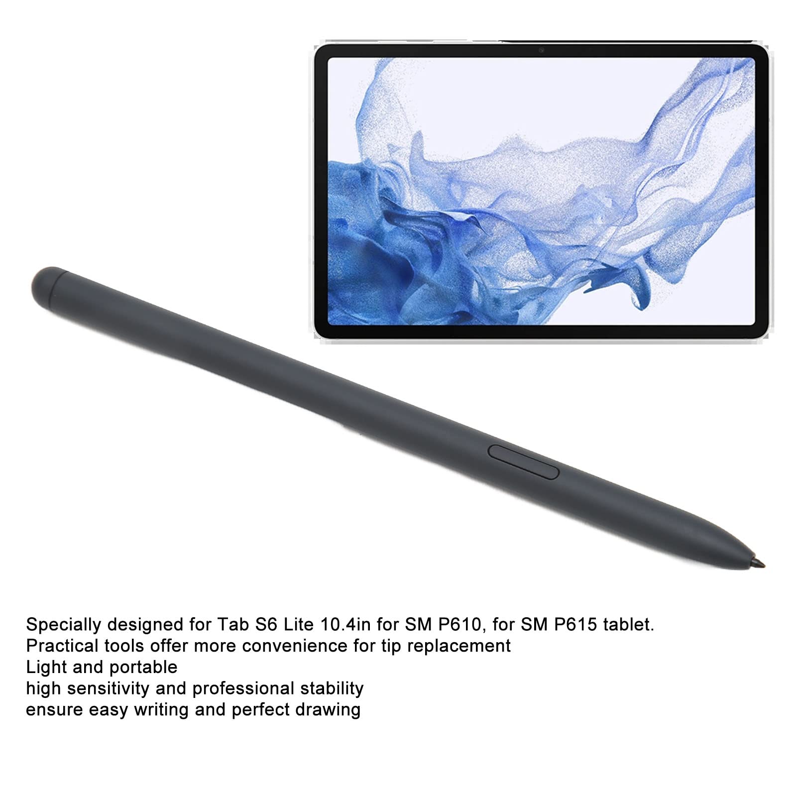 GOWENIC Tab S6 Lite Stilo Penna Nero +5 Punte