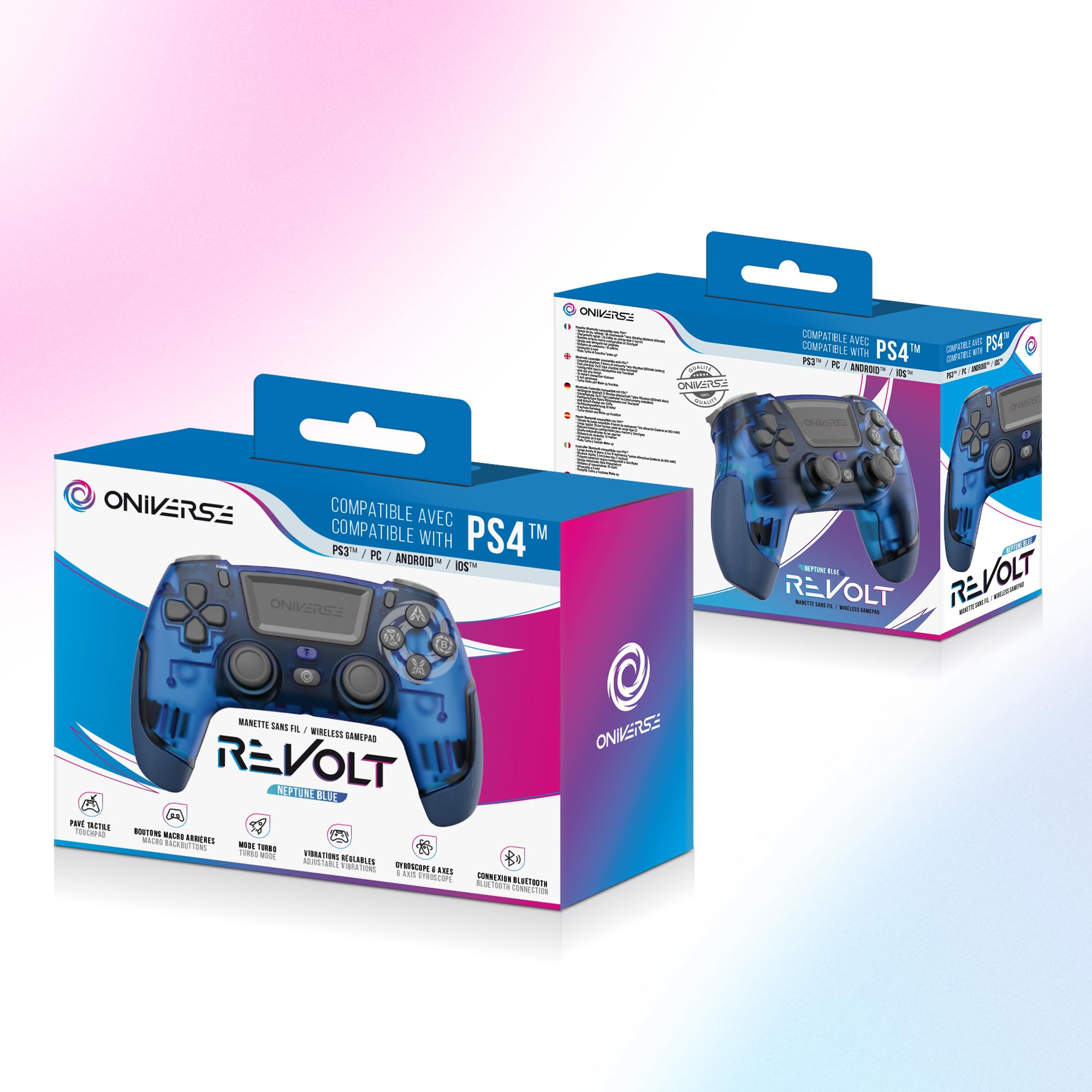 Oniverse Revolt Controller Wireless PS4 PC Neptune Blue jack cuffie