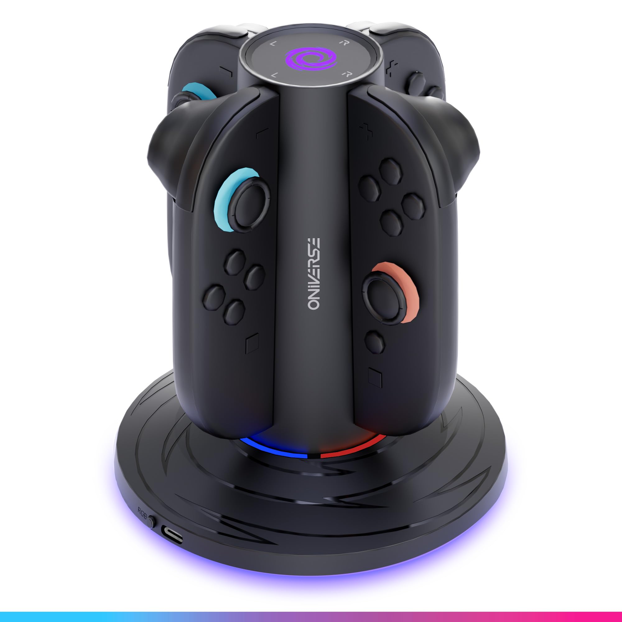 Oniverse Charging Station 4 Joy-Con Switch 2 USB-C LED