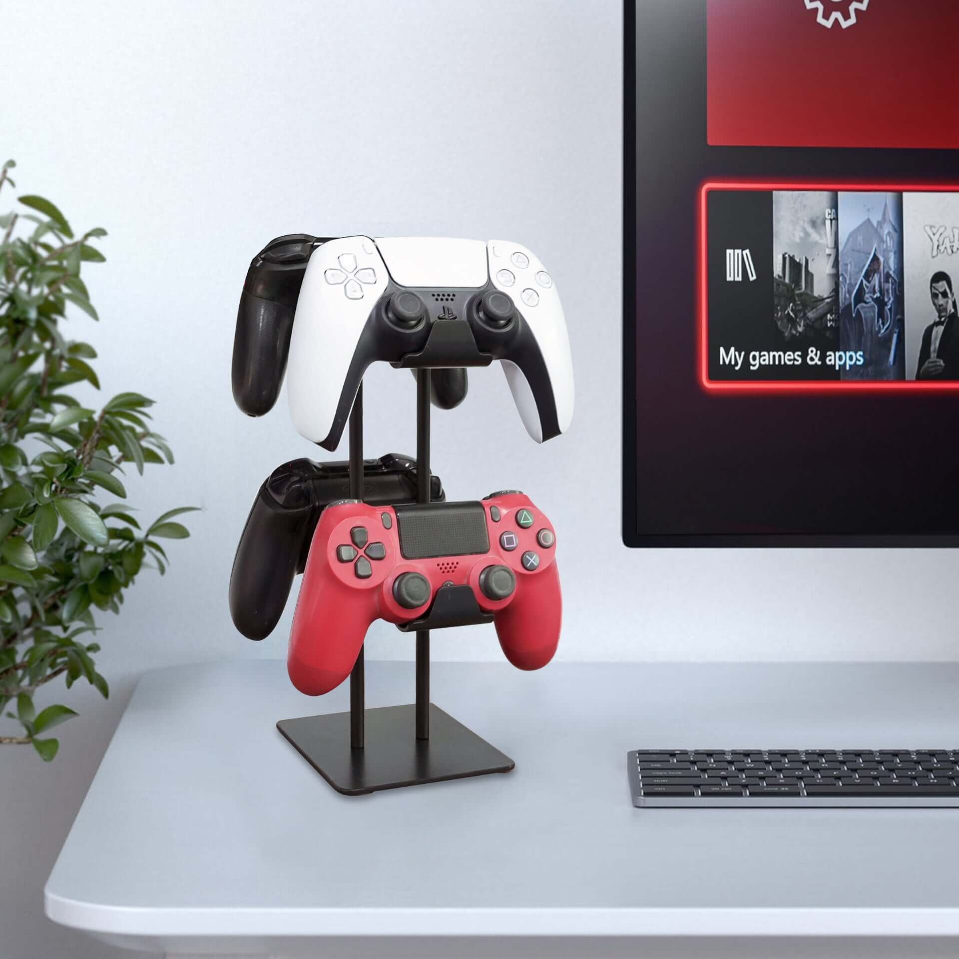 Monzlteck Controller Mount Stand 2 Piani 4 Pad PS5 Xbox
