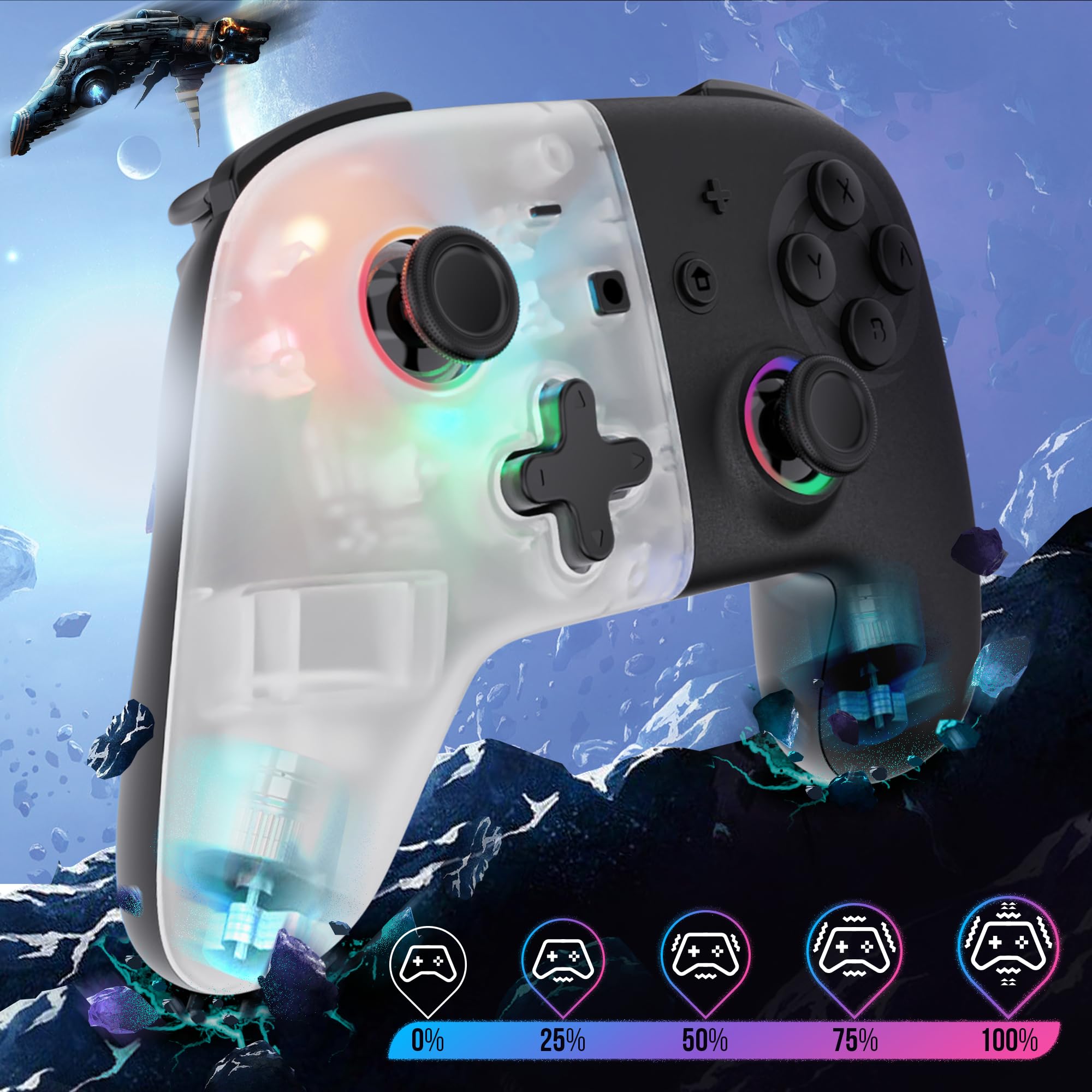 Oniverse White Star controller wireless Switch bianco LED