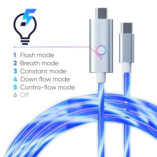 Oniverse Cavo USB-C LED Ricarica Rapida 2m Controller PS5