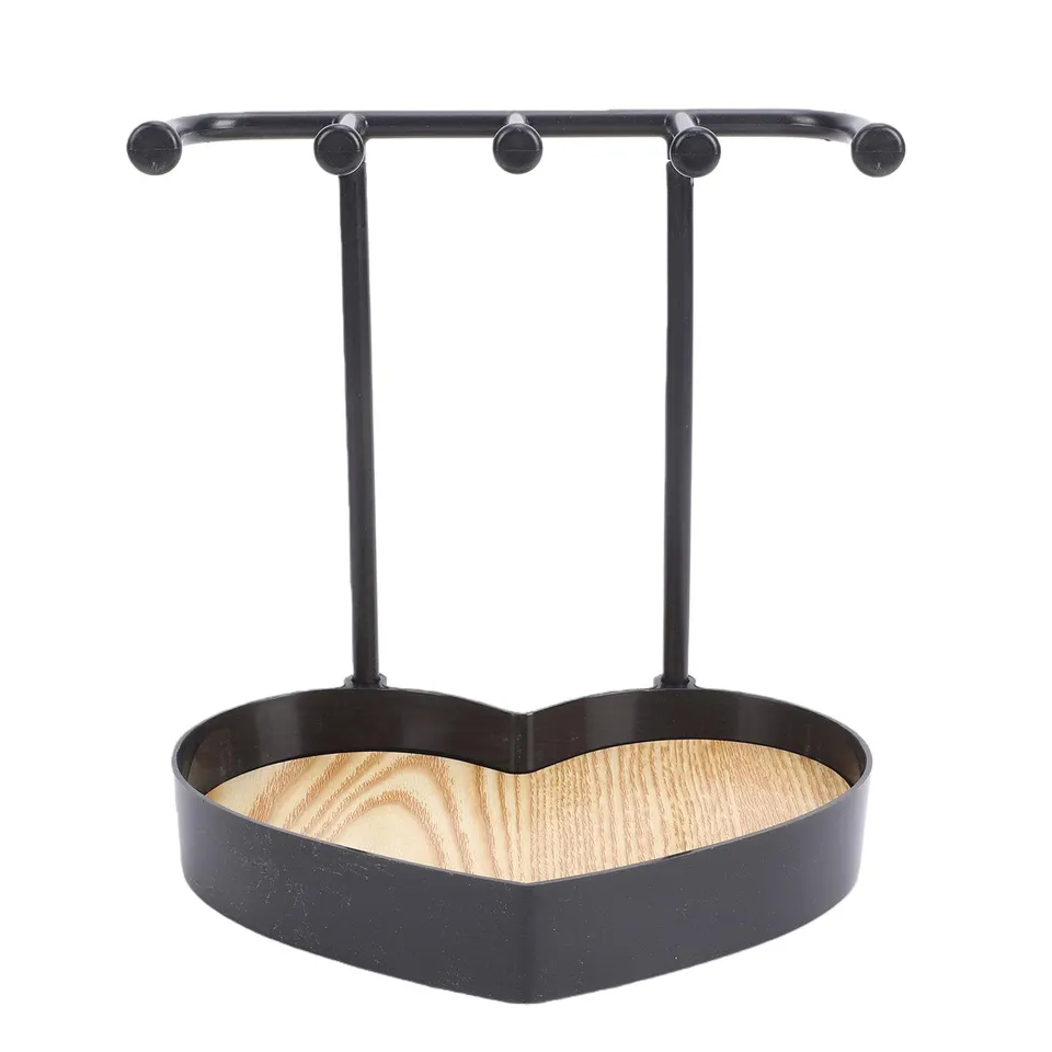 GOWENIC Espositore Gioielli Cuore Nero Porta Collane ABS