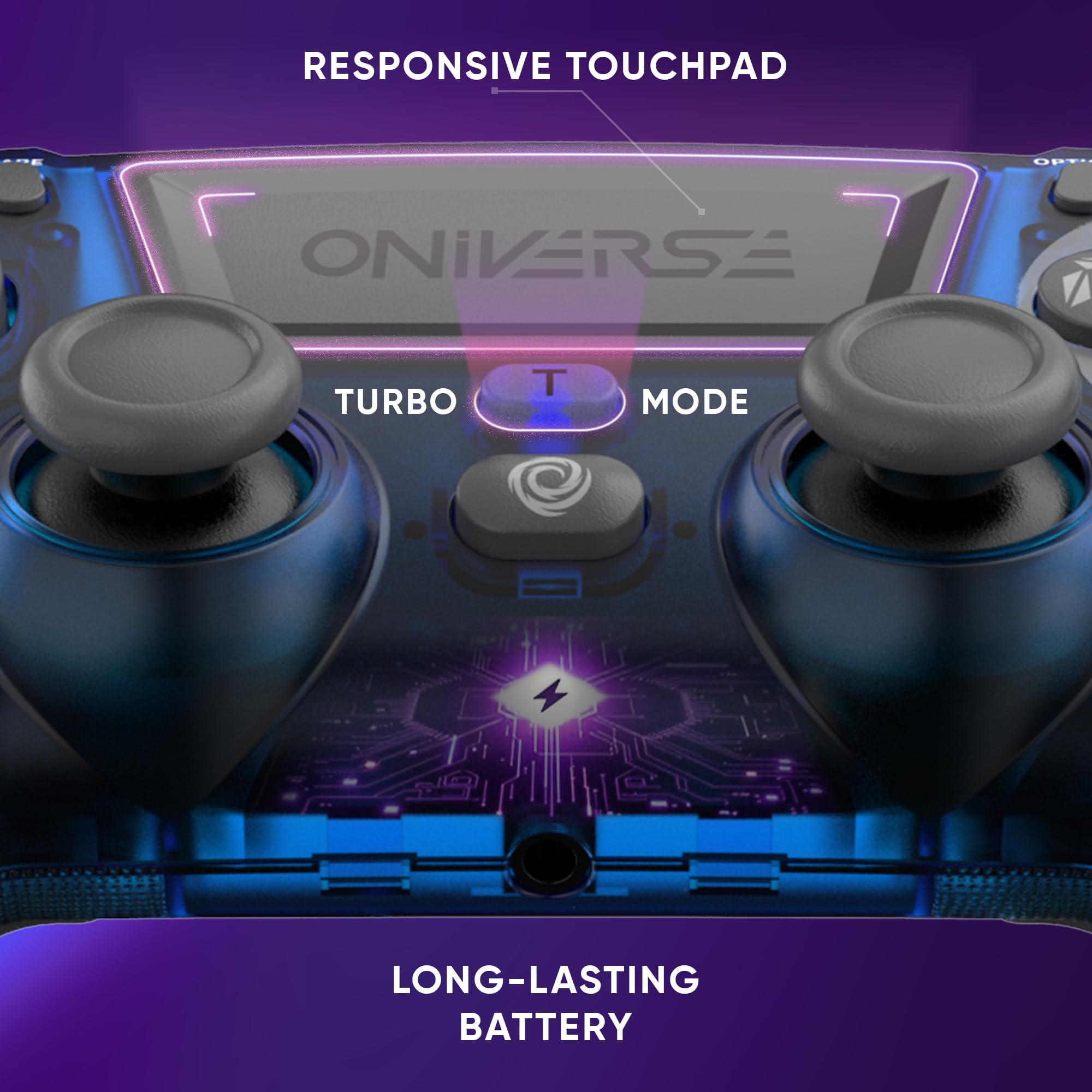Oniverse Revolt controller wireless PS4 blu Hall Effect