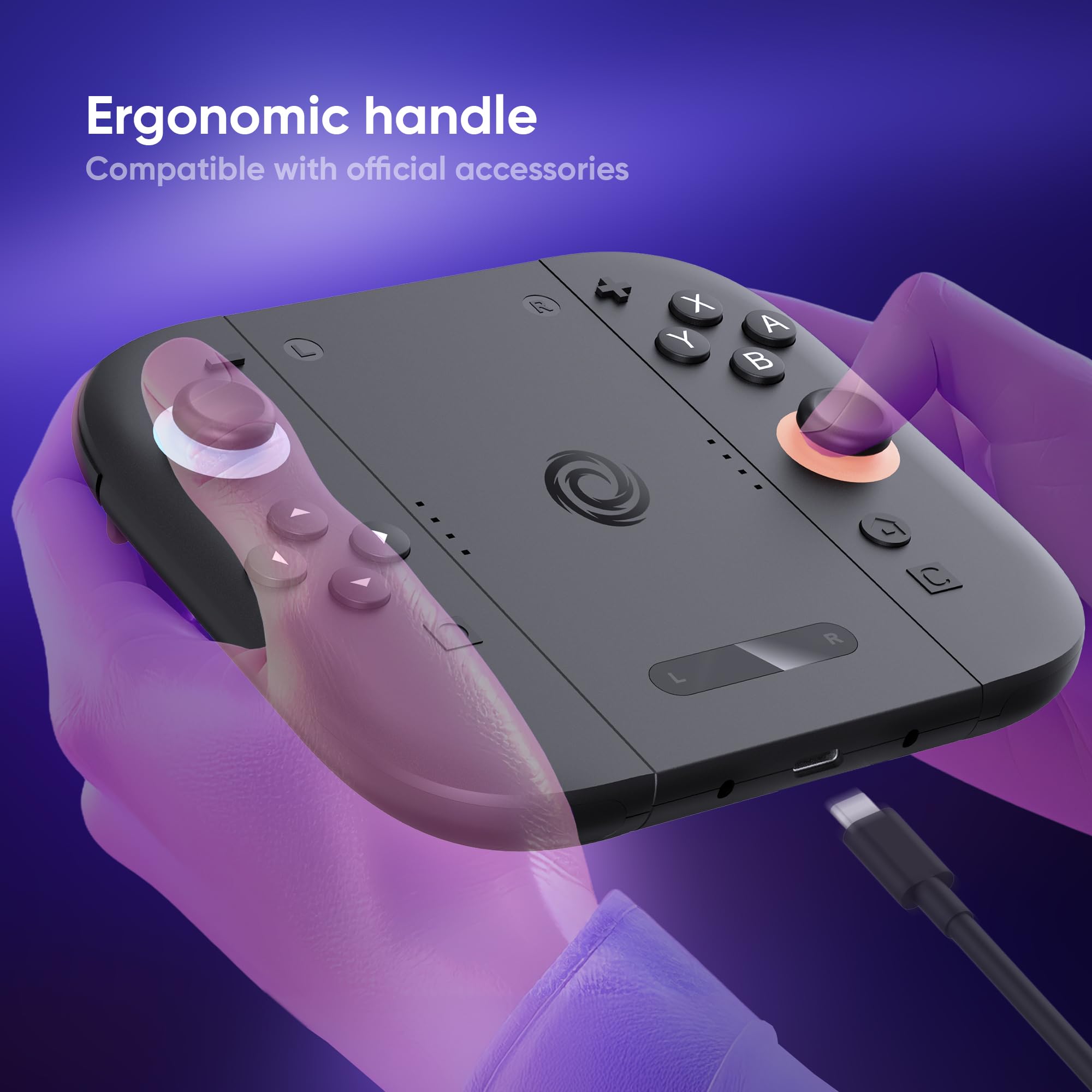 Oniverse Fusion Dock stazione ricarica Switch 2 2 Joy-Con LED