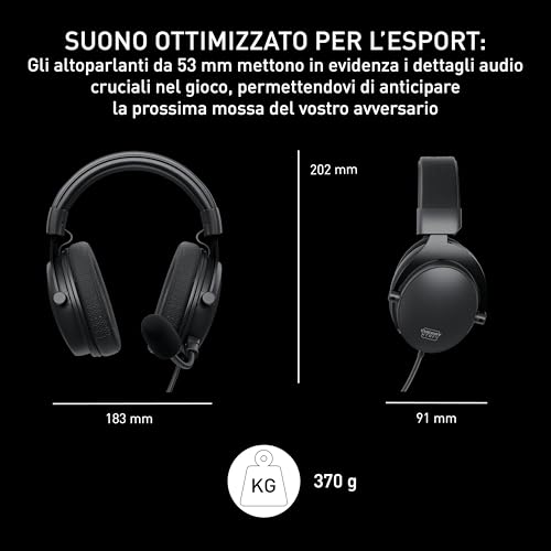 Xtrfy H2 Cuffie Gaming Nero con Microfono Removibile
