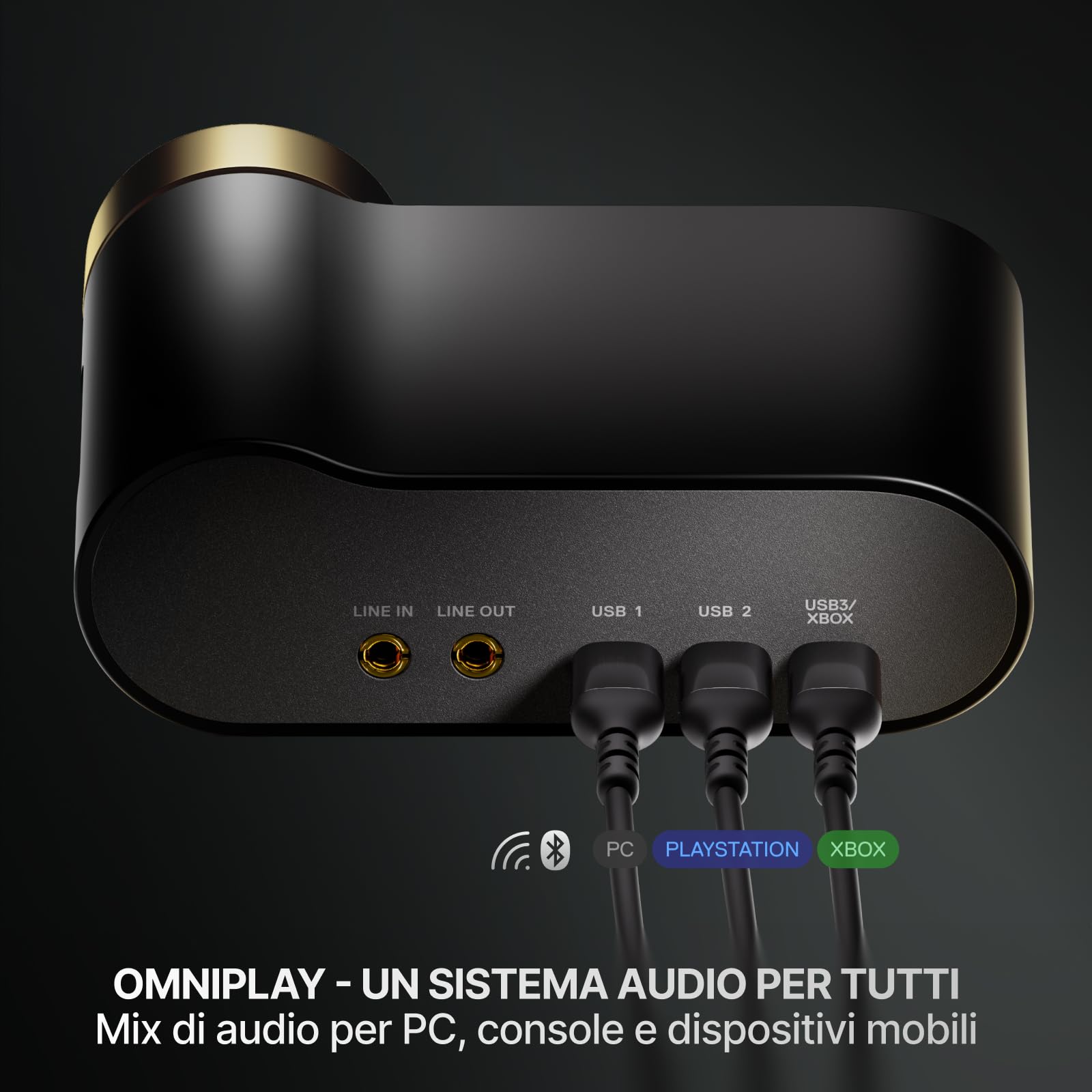 SteelSeries Arctis Nova Elite cuffie wireless salvia oro Hi-Res