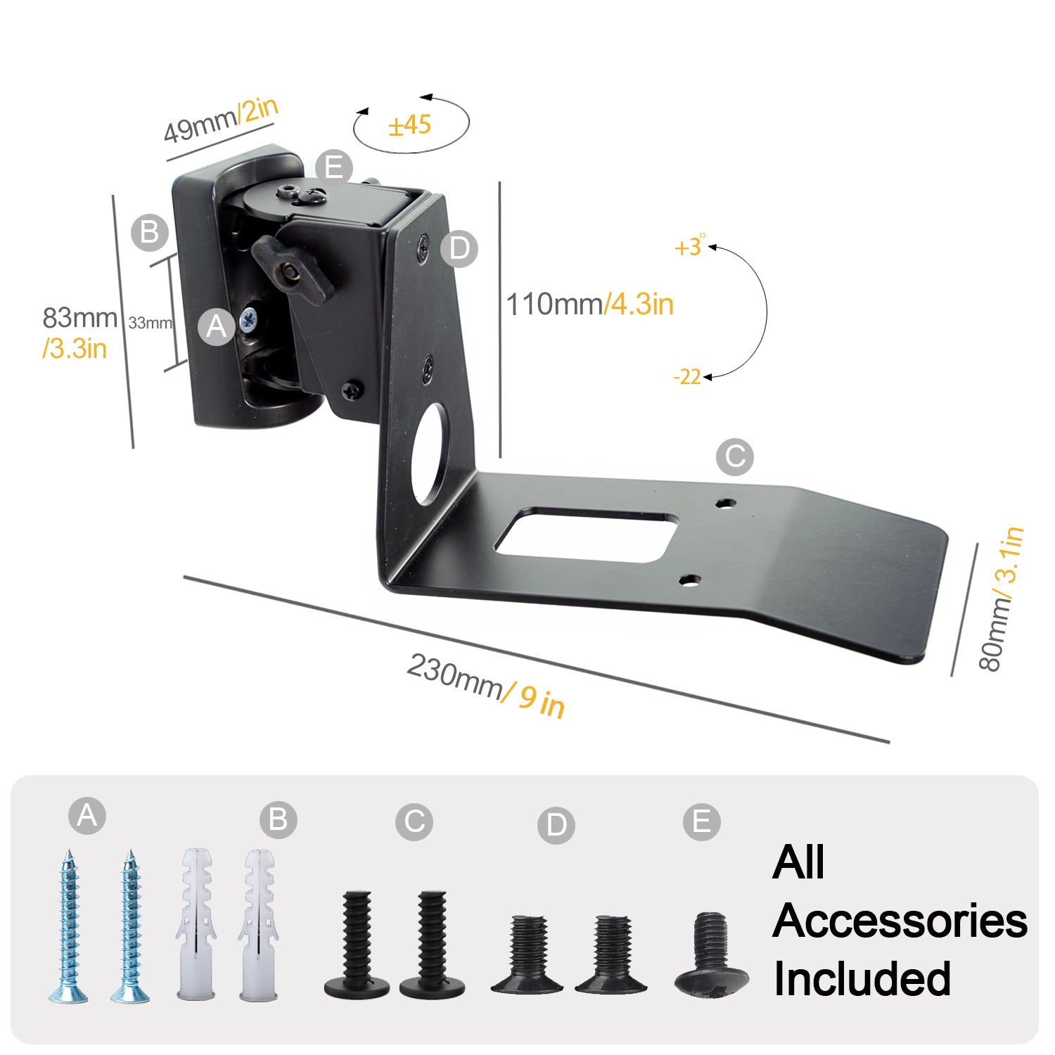 Monzlteck Sonos Mount staffa Era 300 orientabile acciaio