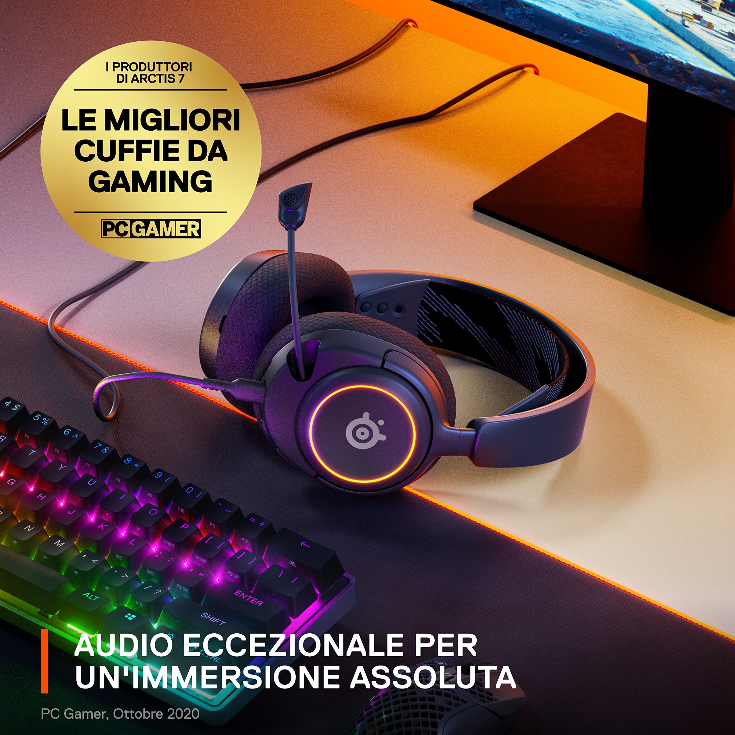 SteelSeries Arctis Nova 3 Cuffie Gaming RGB PC PS5 Switch