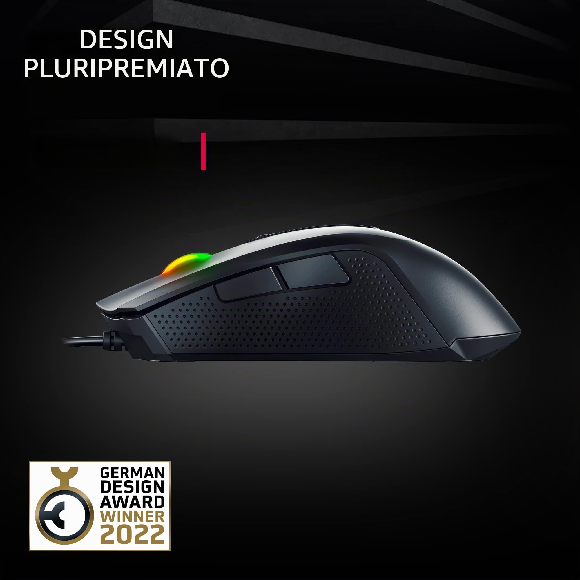 CHERRY MC 2.1 Mouse Gaming con Filo Nero 5000 DPI RGB