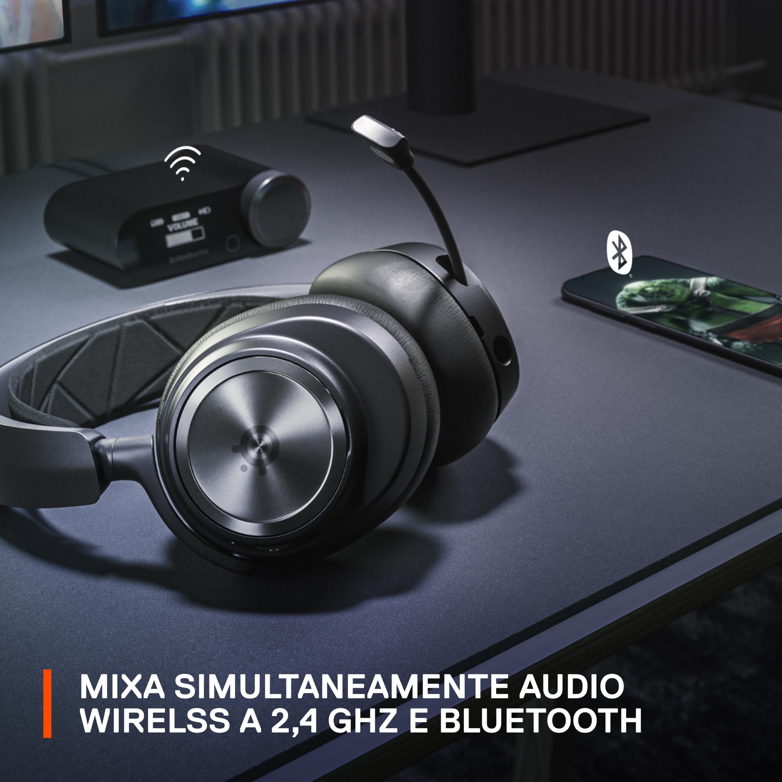 SteelSeries Arctis Nova Pro cuffie gaming wireless nero