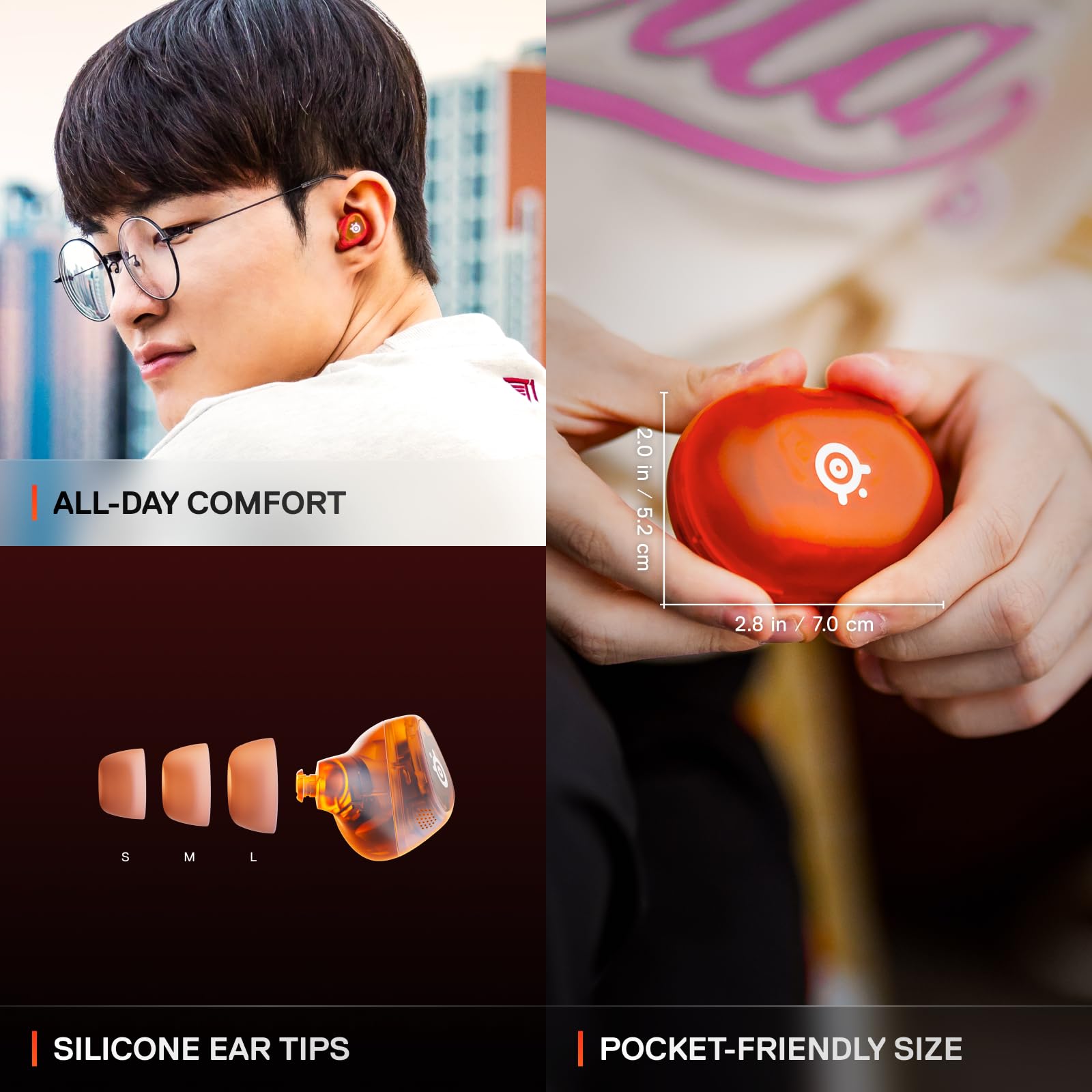 SteelSeries Arctis GameBuds In-Ear Glorange PS5 40H ANC