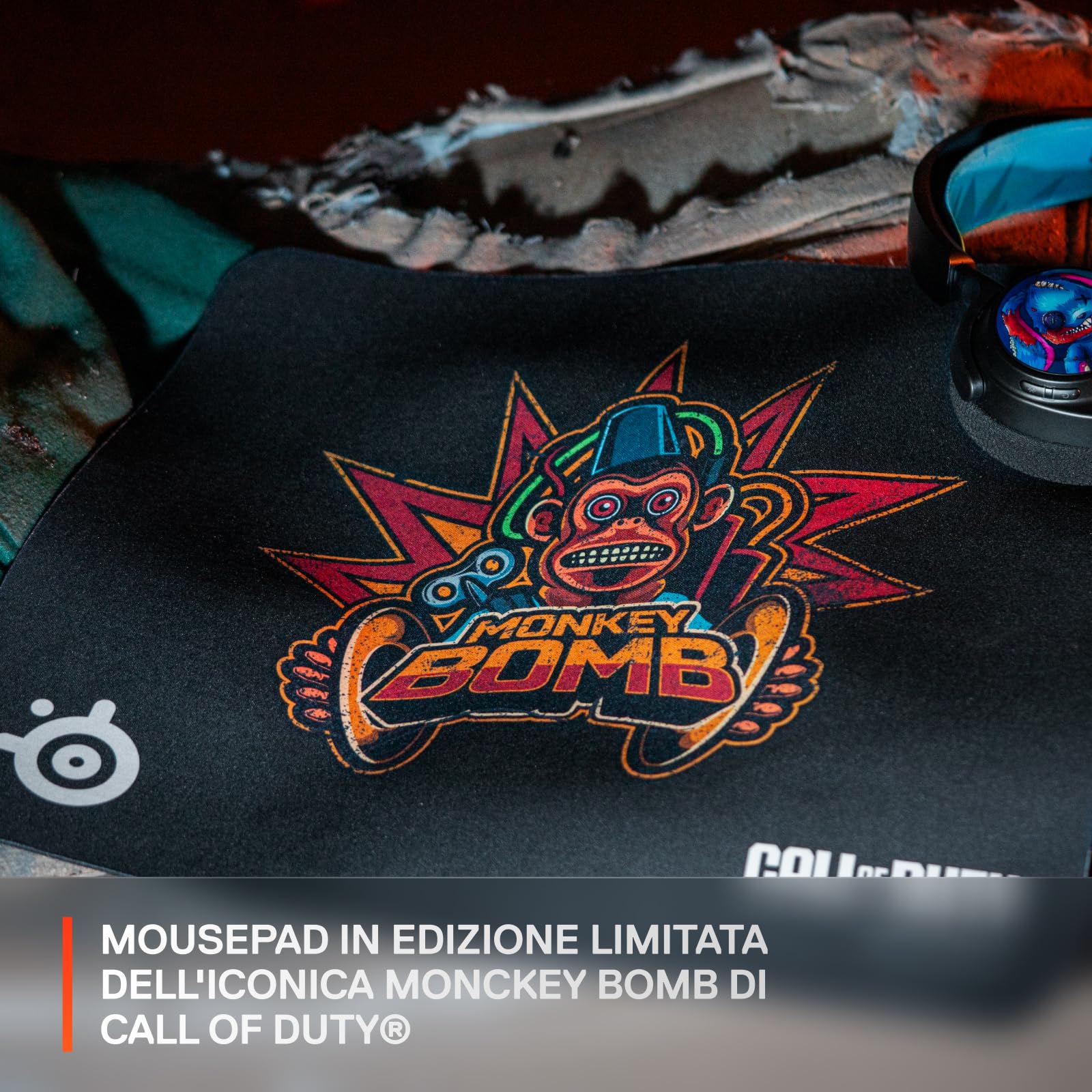 SteelSeries QcK L tappetino mouse Monkey Bomb Call of Duty