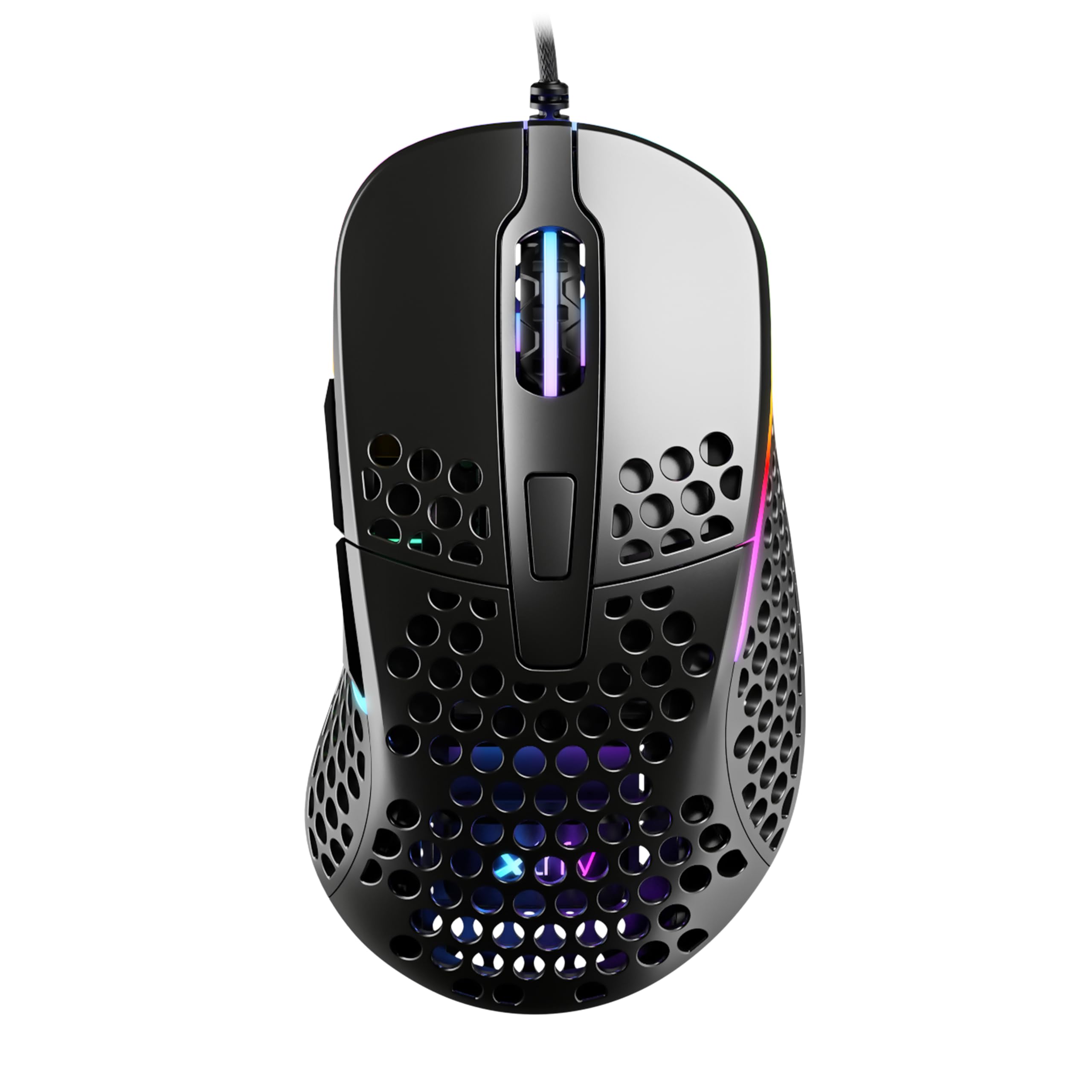 Xtrfy M4 RGB mouse gaming cablato nero ultraleggero
