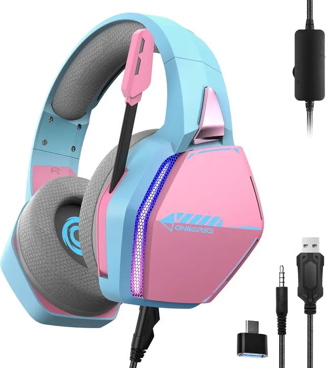 Oniverse Nebula Headset Gaming Rosa con Microfono Jack 50mm