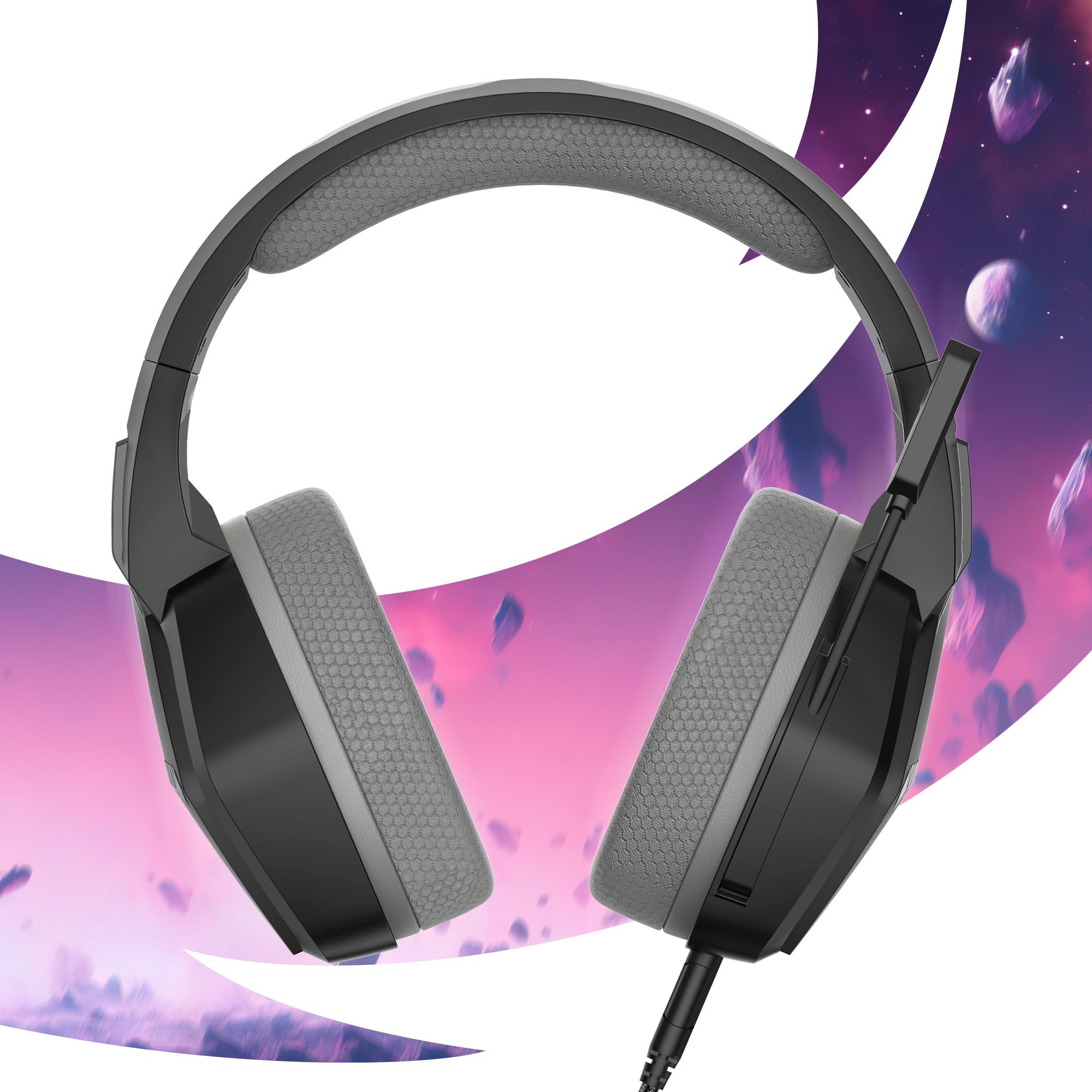 Oniverse Nebula Infinite Black cuffie gaming 50mm nere