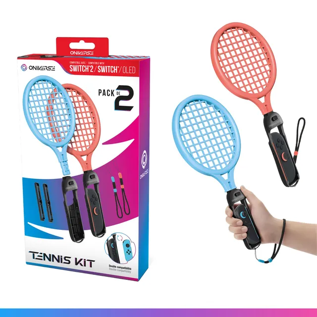 Oniverse Accessories racchette tennis Switch 2 pack 2 arancione blu