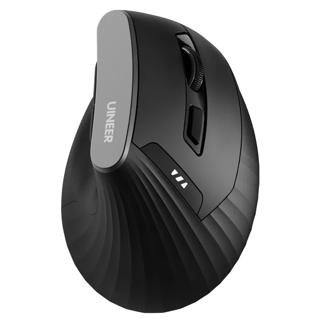 Uineer Tri-Mode Mouse Verticale bluetooth nero ergonomico silenzioso