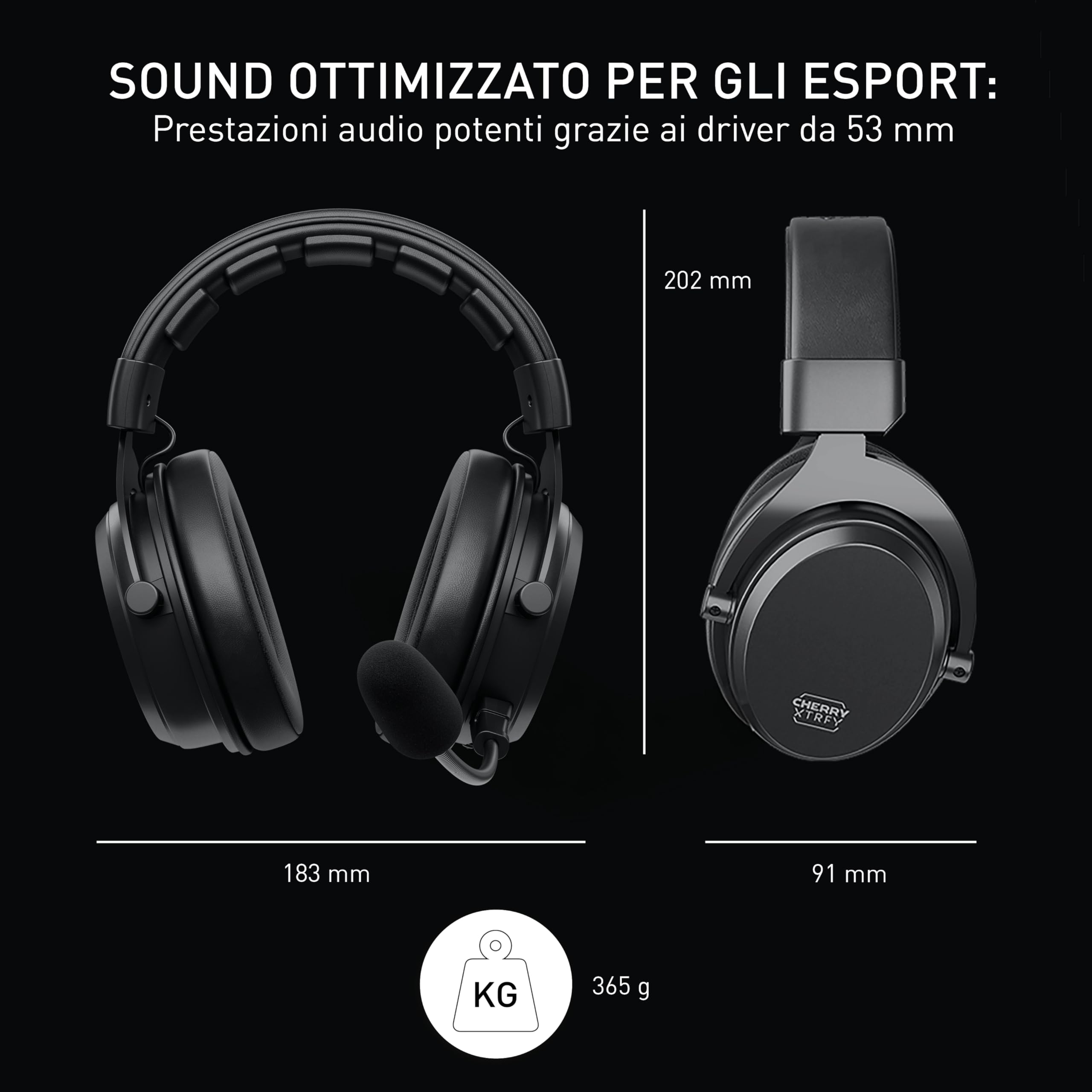 Xtrfy H3 Wireless Cuffie Gaming Nere Bluetooth 100 Ore