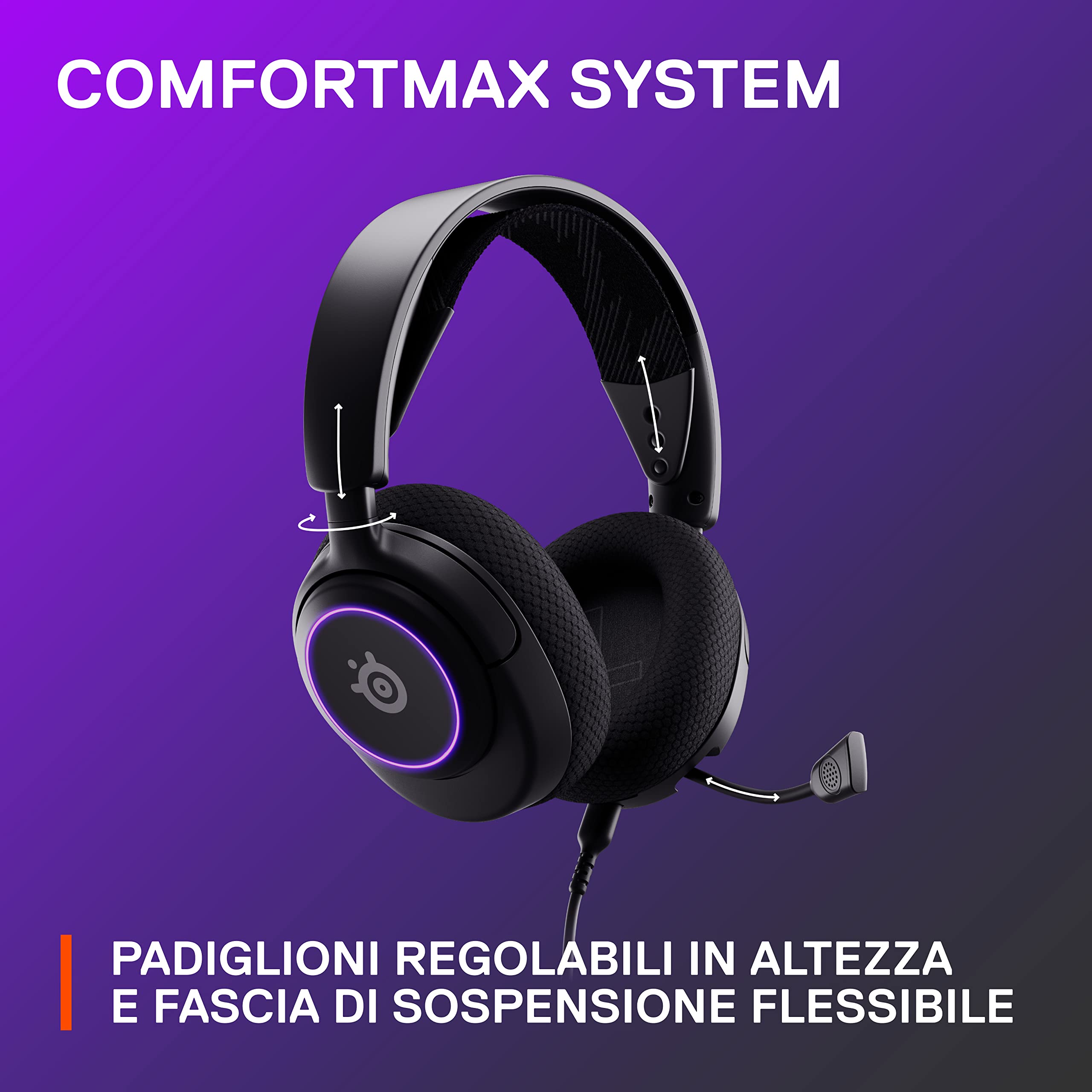 SteelSeries Arctis Nova 3 Cuffie Gaming RGB PC PS5 Switch