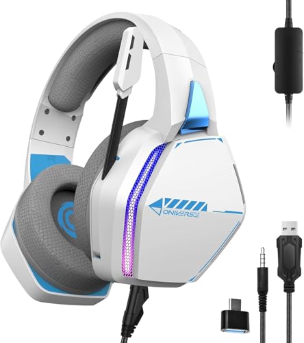 Oniverse Nebula Arctic White cuffie gaming 50mm jack PS5/PC