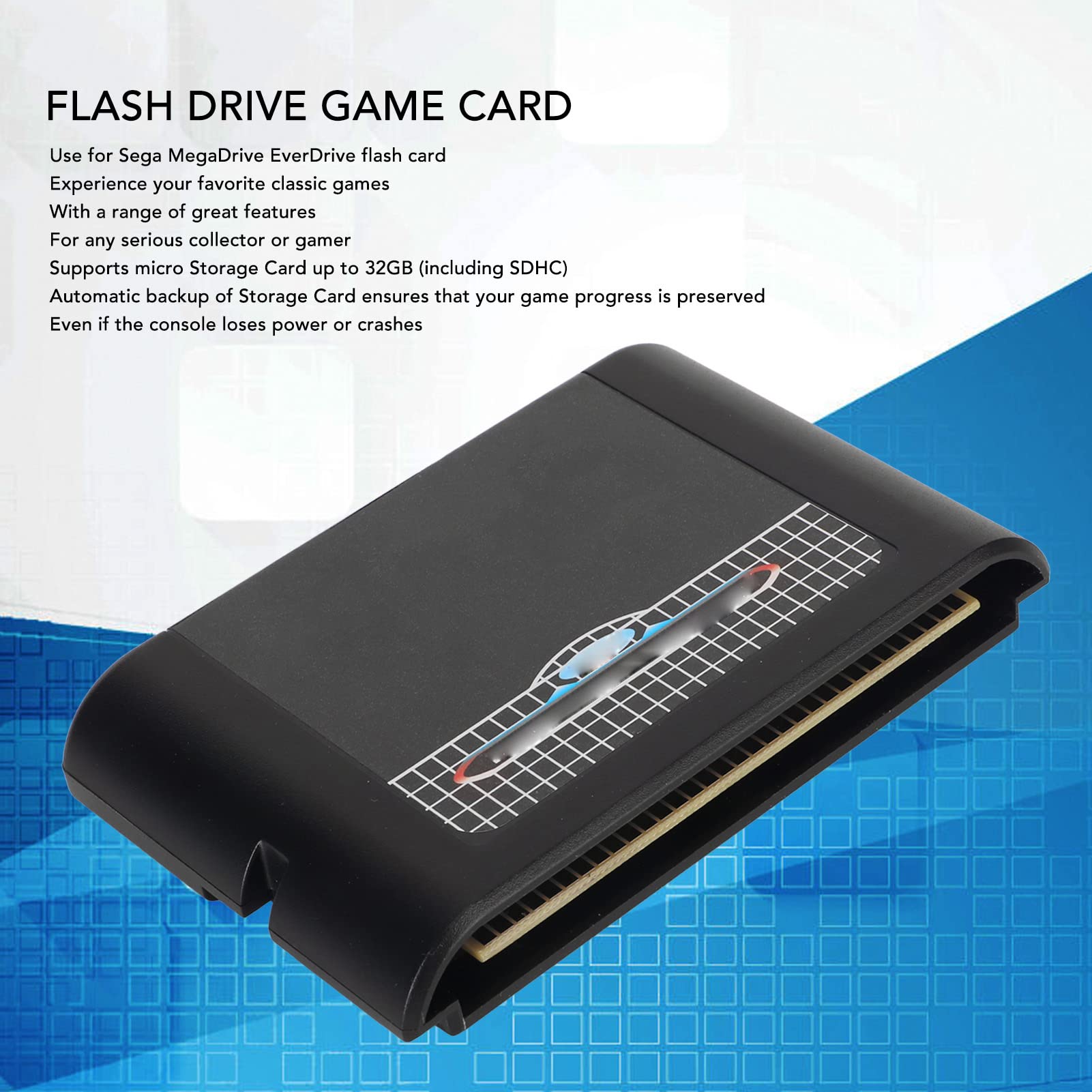 GOWENIC Cartuccia Flash MegaDrive Genesis Cartuccia 32GB PAL NTSC