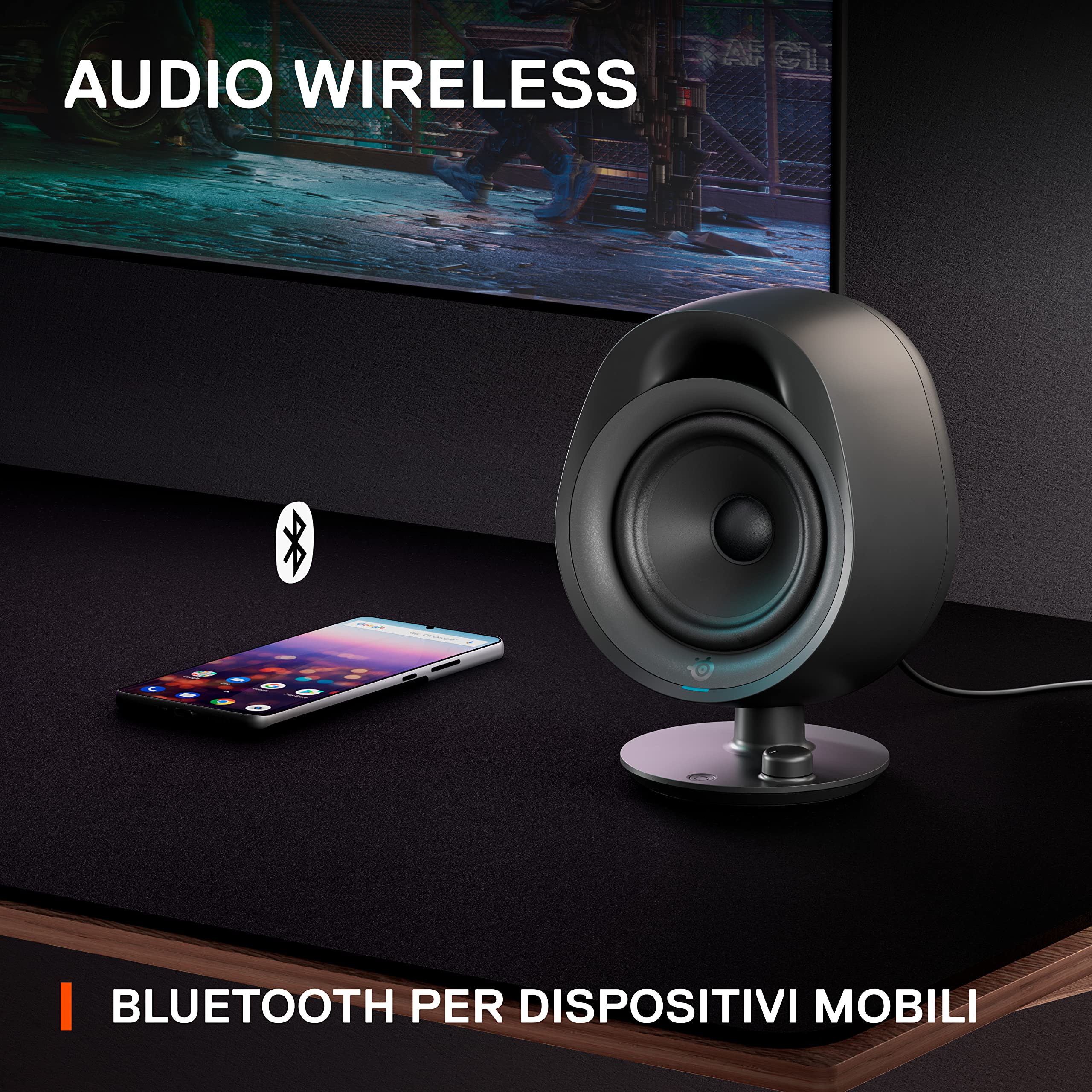 SteelSeries Arena 3 altoparlanti PC 2.0 Bluetooth neri