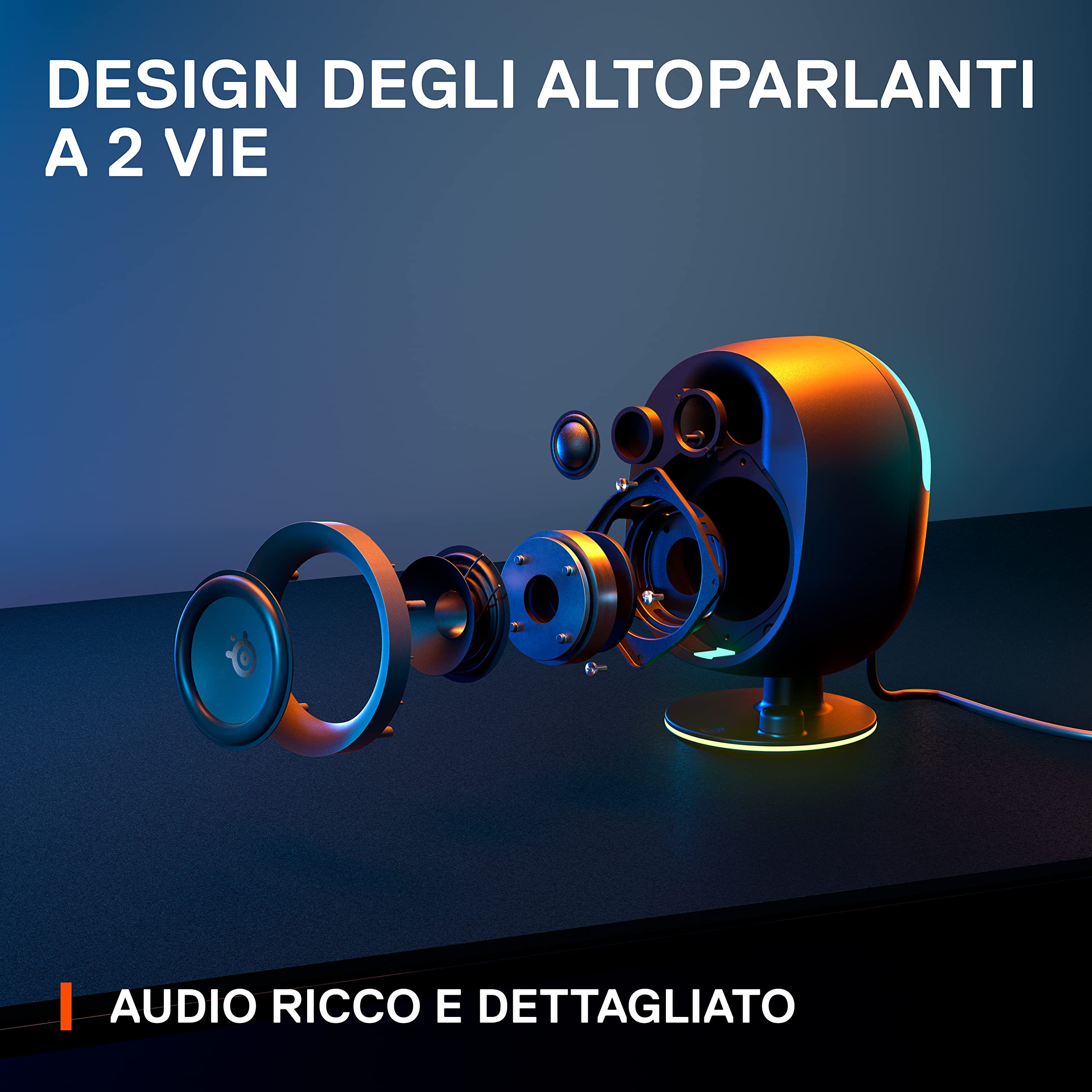 SteelSeries Arena 7 altoparlanti 2.1 RGB con subwoofer