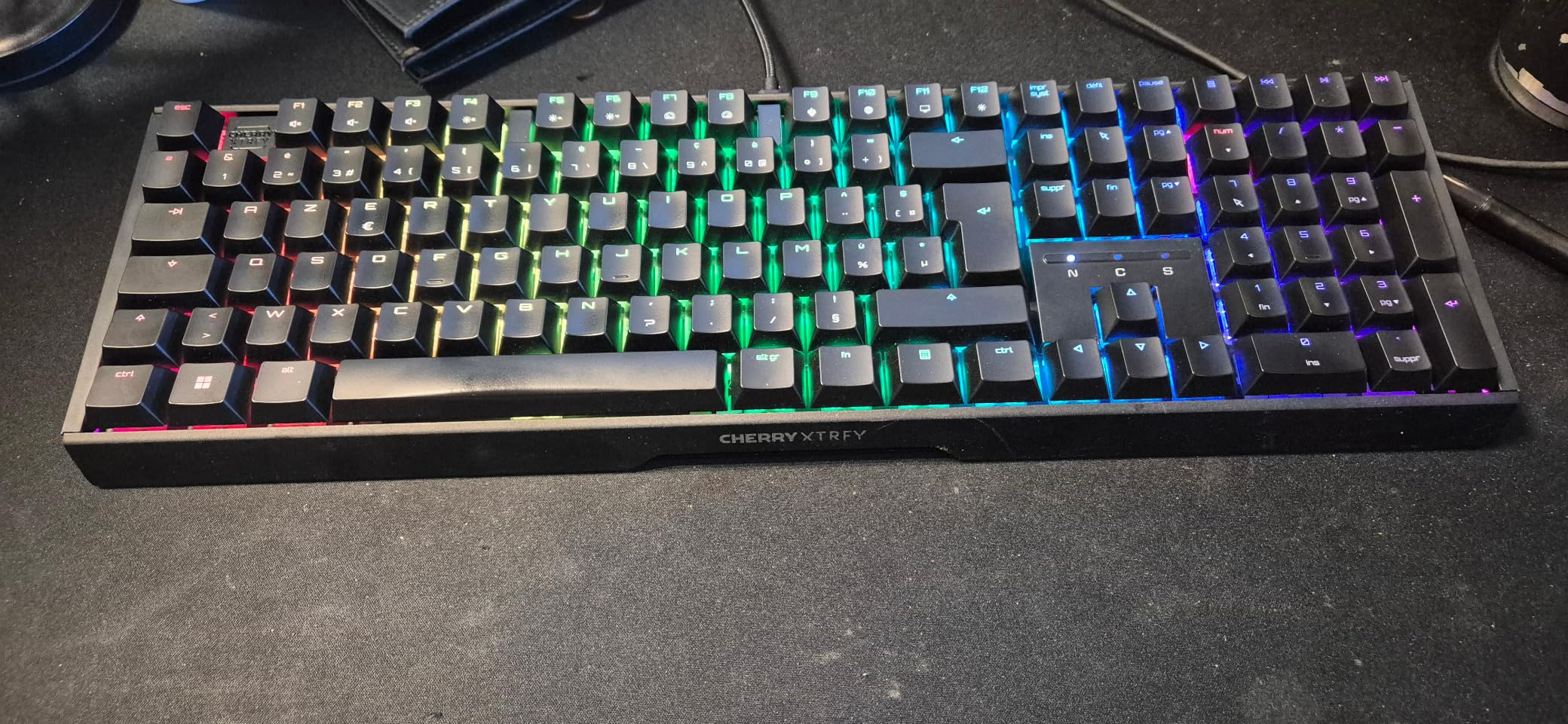 CHERRY XTRFY MX 3.1 Tastiera gaming meccanica AZERTY RGB Red nera