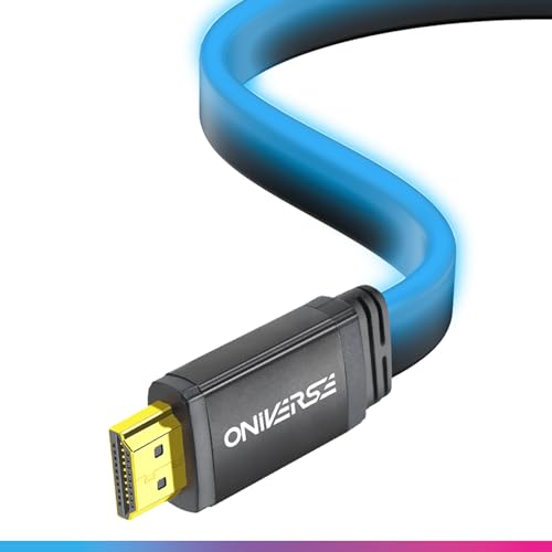 Oniverse Cavo HDMI 2.1 LED 8K 2 m piatto blu 48 Gbps
