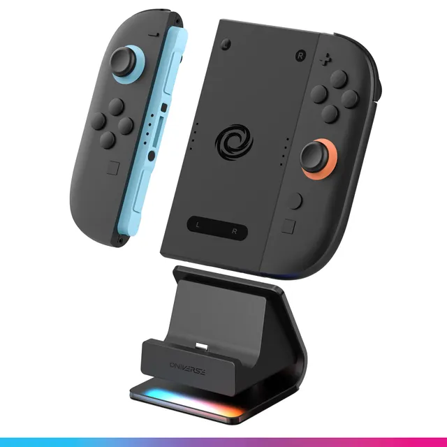 Oniverse Fusion Dock stazione ricarica Switch 2 2 Joy-Con LED