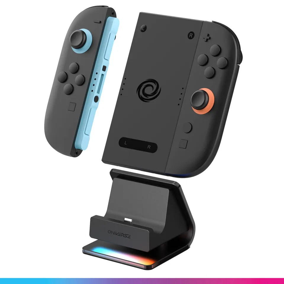 Oniverse Fusion Dock stazione ricarica Switch 2 2 Joy-Con LED