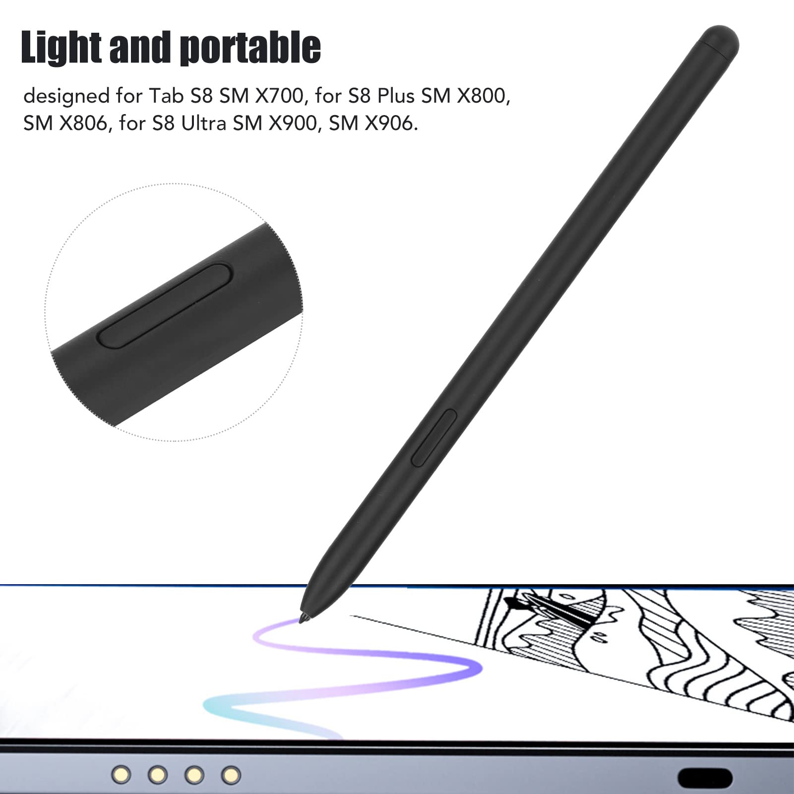 Gowenic Stilo Tablet Tab S8 penna touch 4096 livelli 5 punte