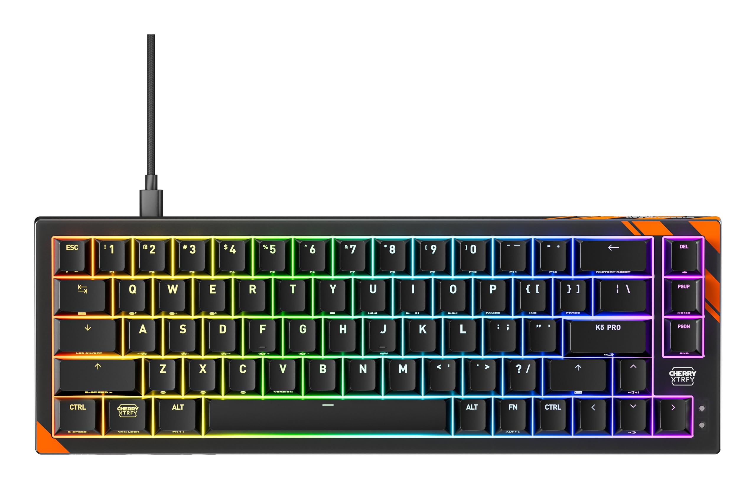 Cherry Xtrfy K5 Pro TMR Tastiera Gaming Cablata Bianca 65%