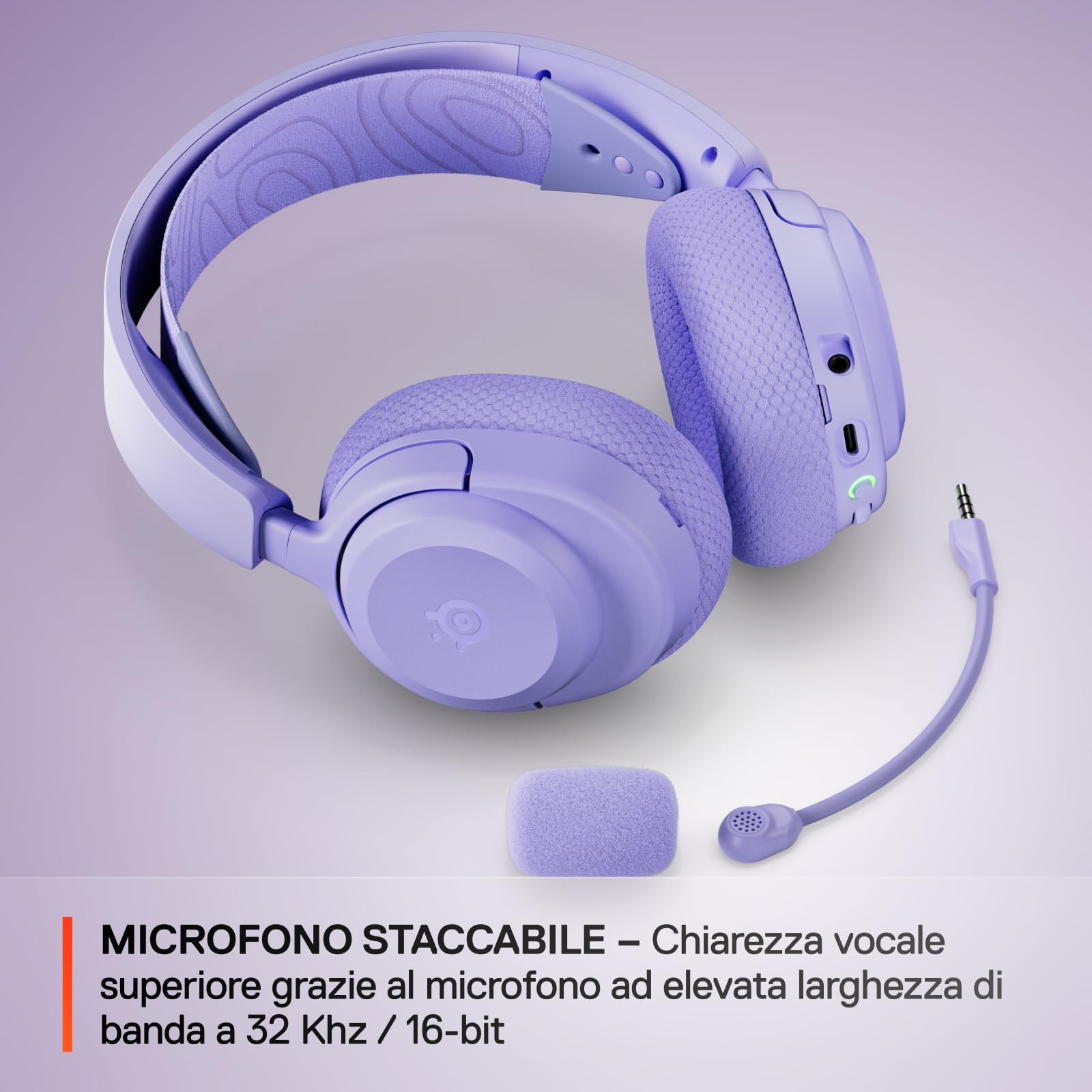 SteelSeries Arctis Nova 3X cuffie gaming Lavanda 40h