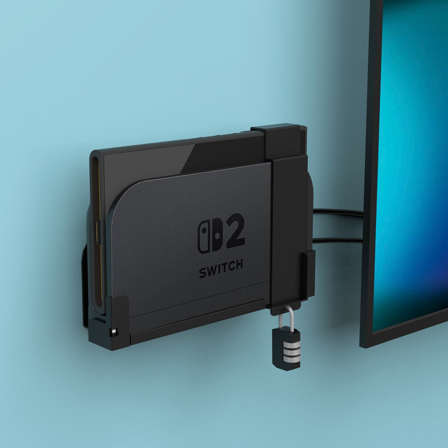 Monzlteck Gaming Console Mount staffa Switch2 antifurto