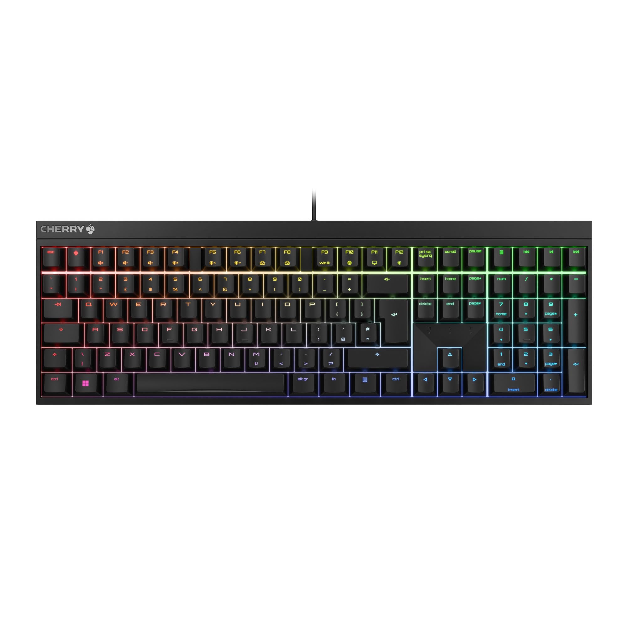 CHERRY MX 2.0S Tastiera Gaming Meccanica RGB MX Red UK Nero