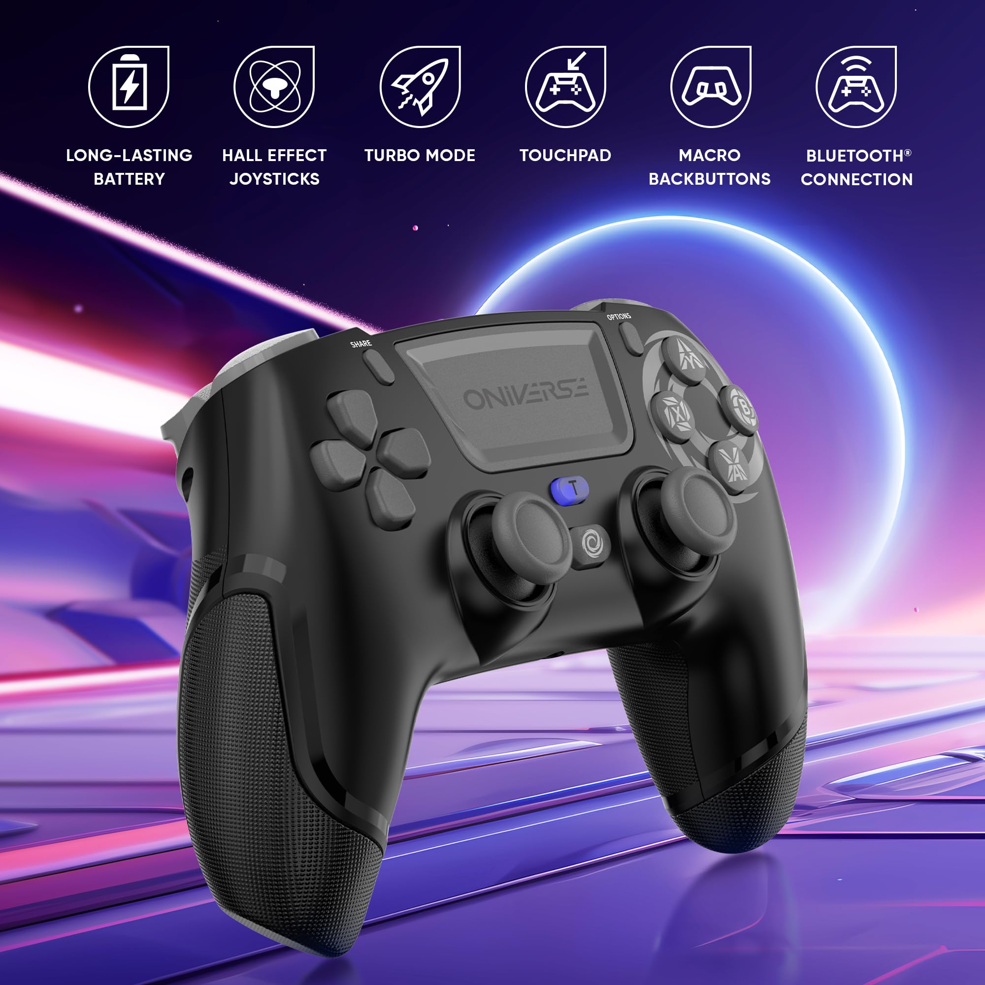 Oniverse Revolt Wasp Black controller wireless PS4 PC nero