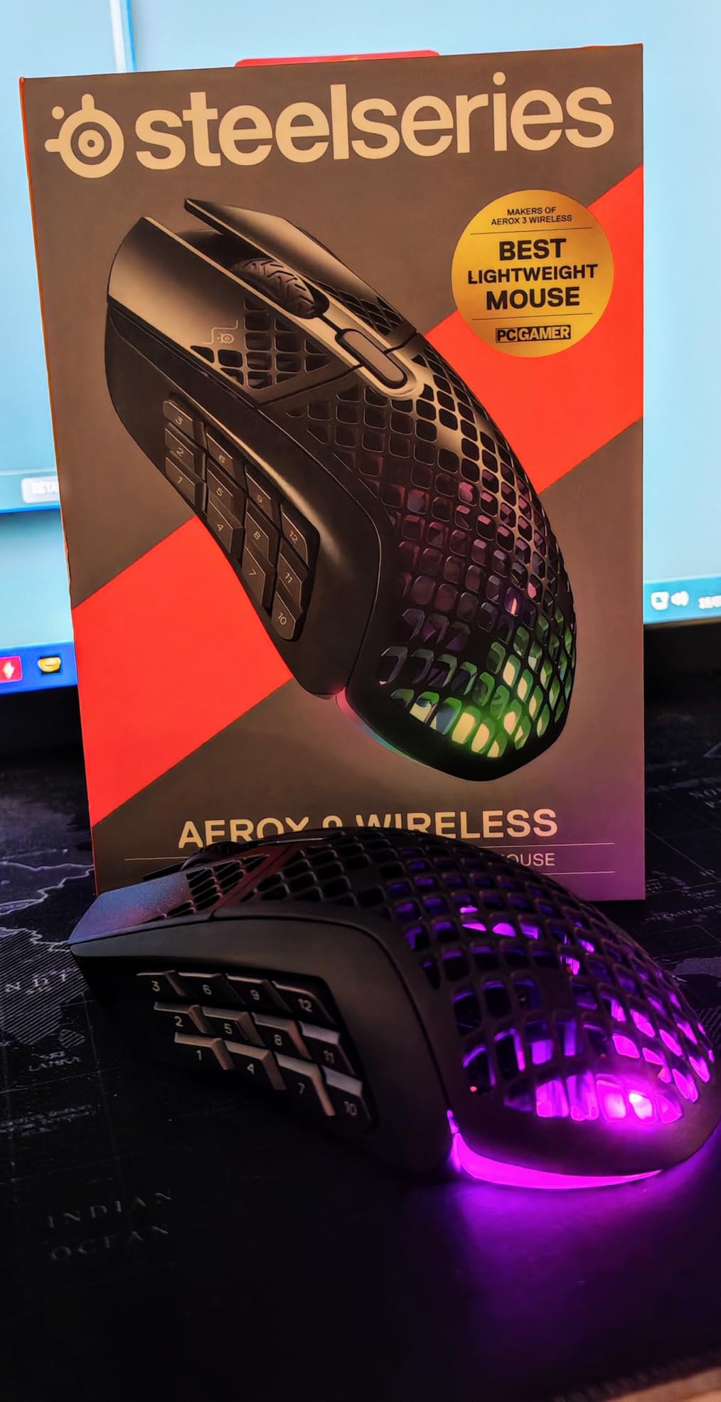 SteelSeries Aerox 9 Mouse Wireless RGB 18 Pulsanti 18K DPI