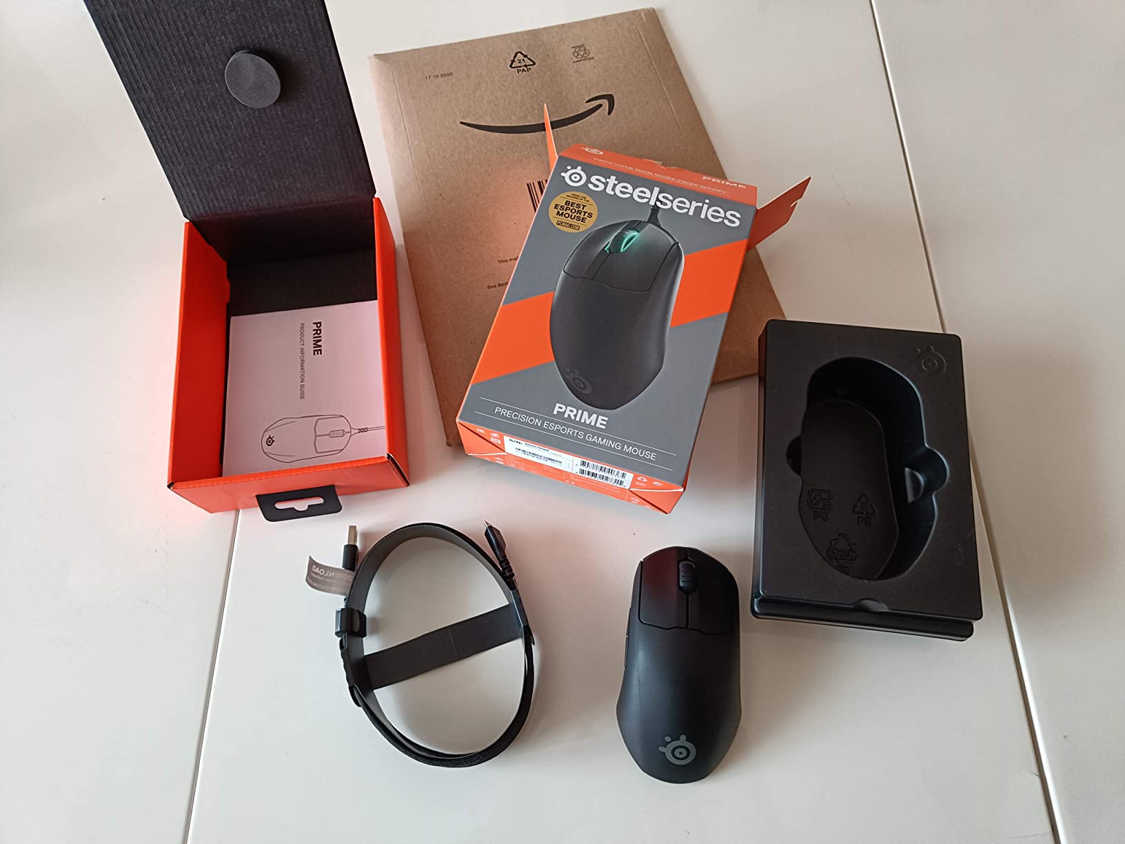 SteelSeries Prime mouse gaming cablato nero 18000 CPI