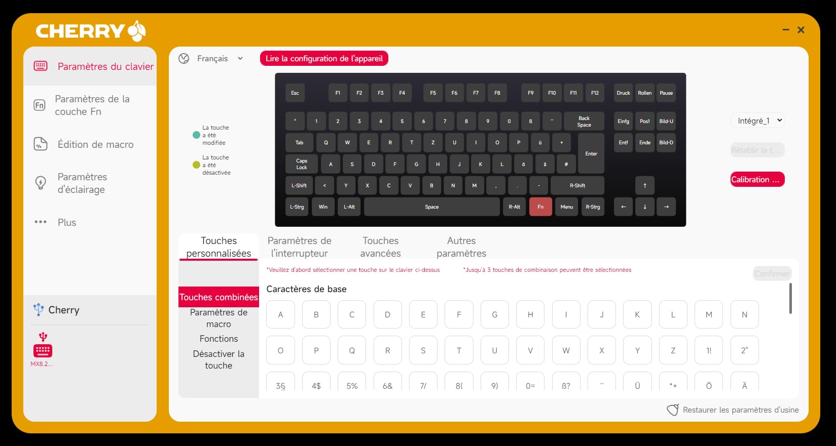Cherry Xtrfy MX 8.2 Pro Tastiera Gaming TKL Bianca AZERTY